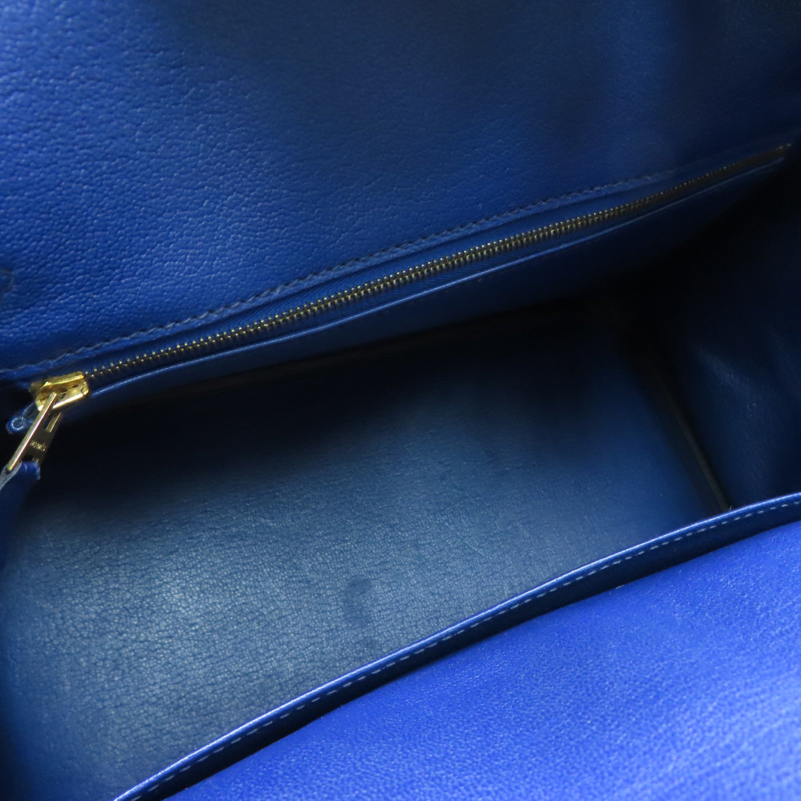 HERMES Epsom皮革Birkin 30金扣手挽袋藍寶石