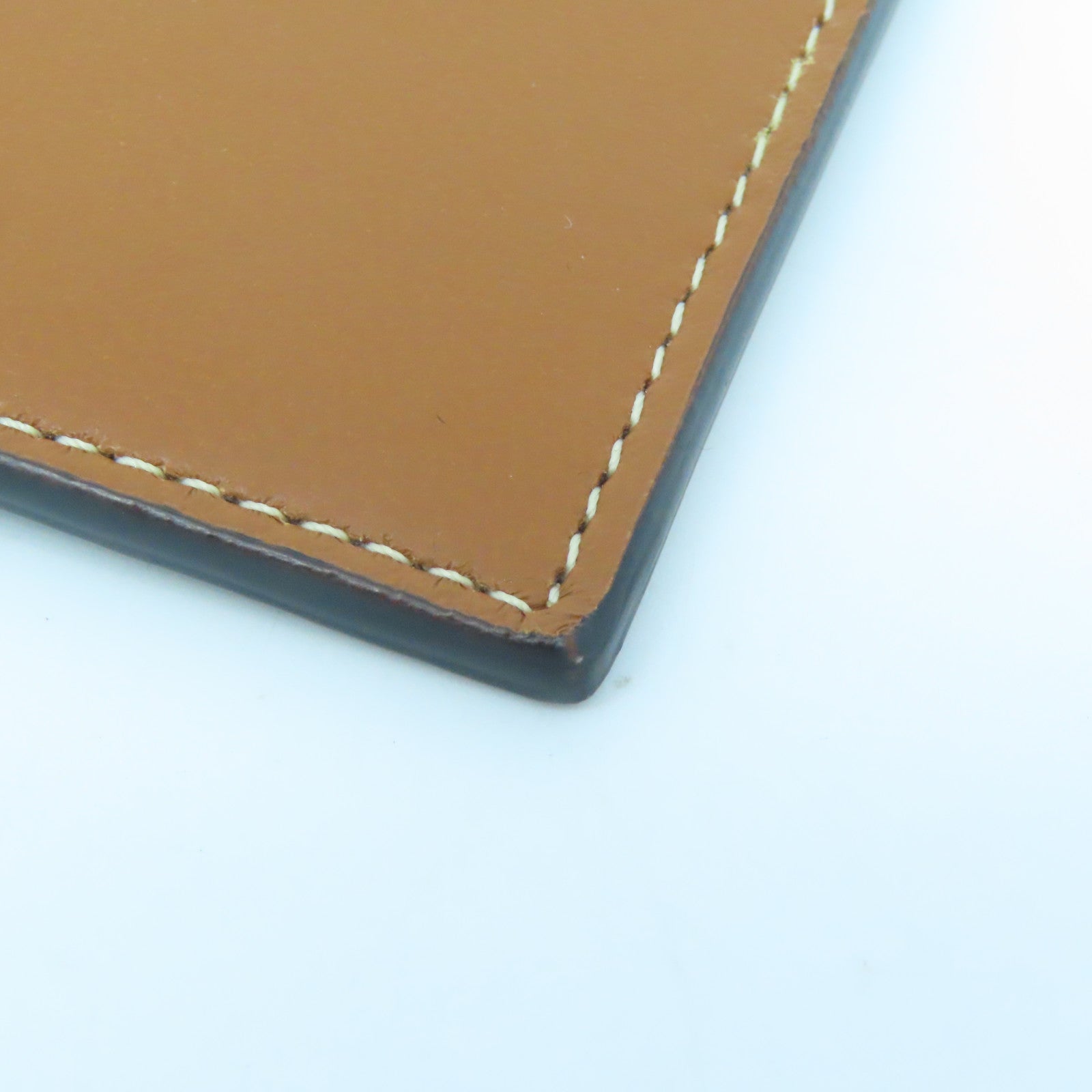CELINE Coated Canvas Zipped Card Holder Gold Buckle Card Holder Brown