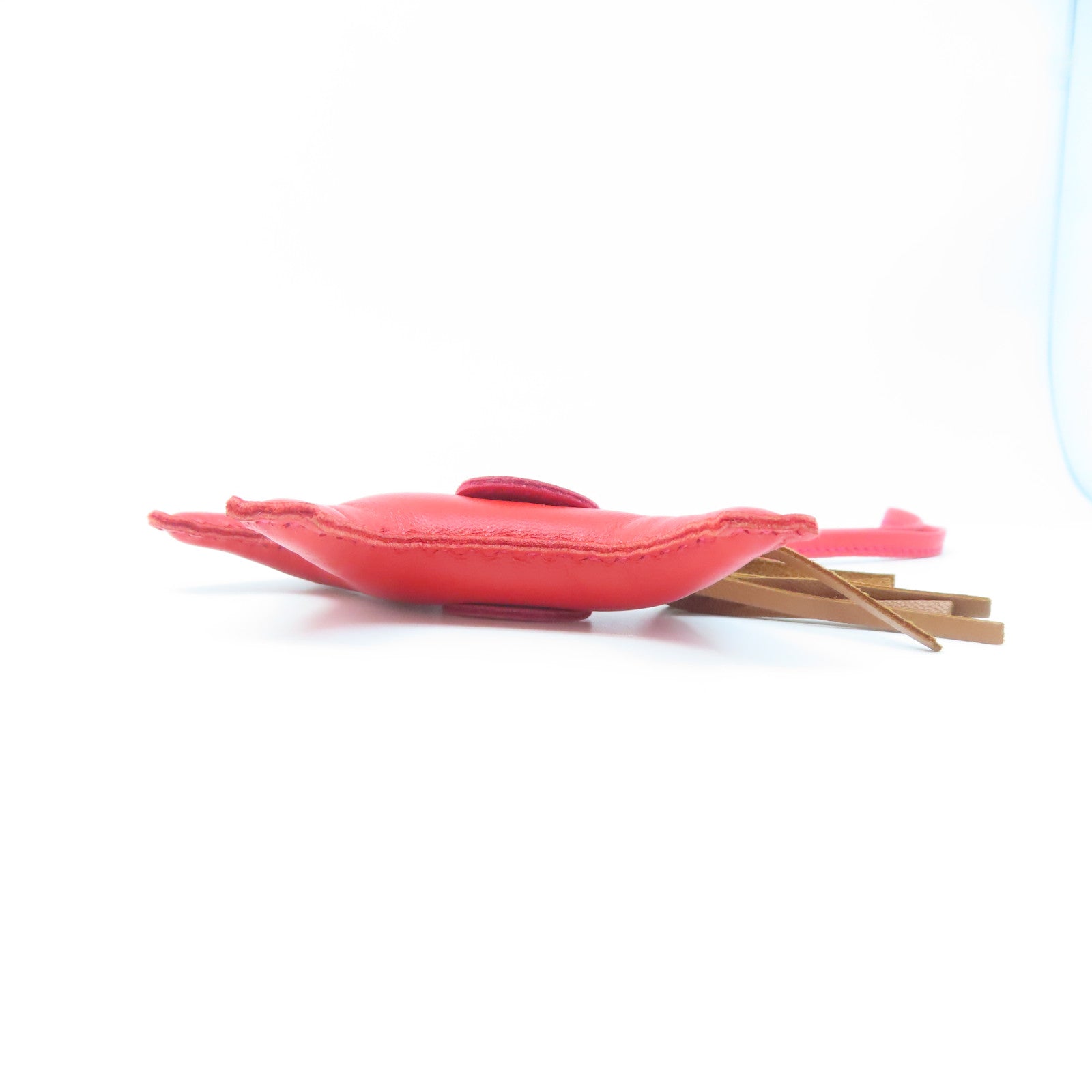 HERMES Swift Leather Rodeo S Charm Red/Brown