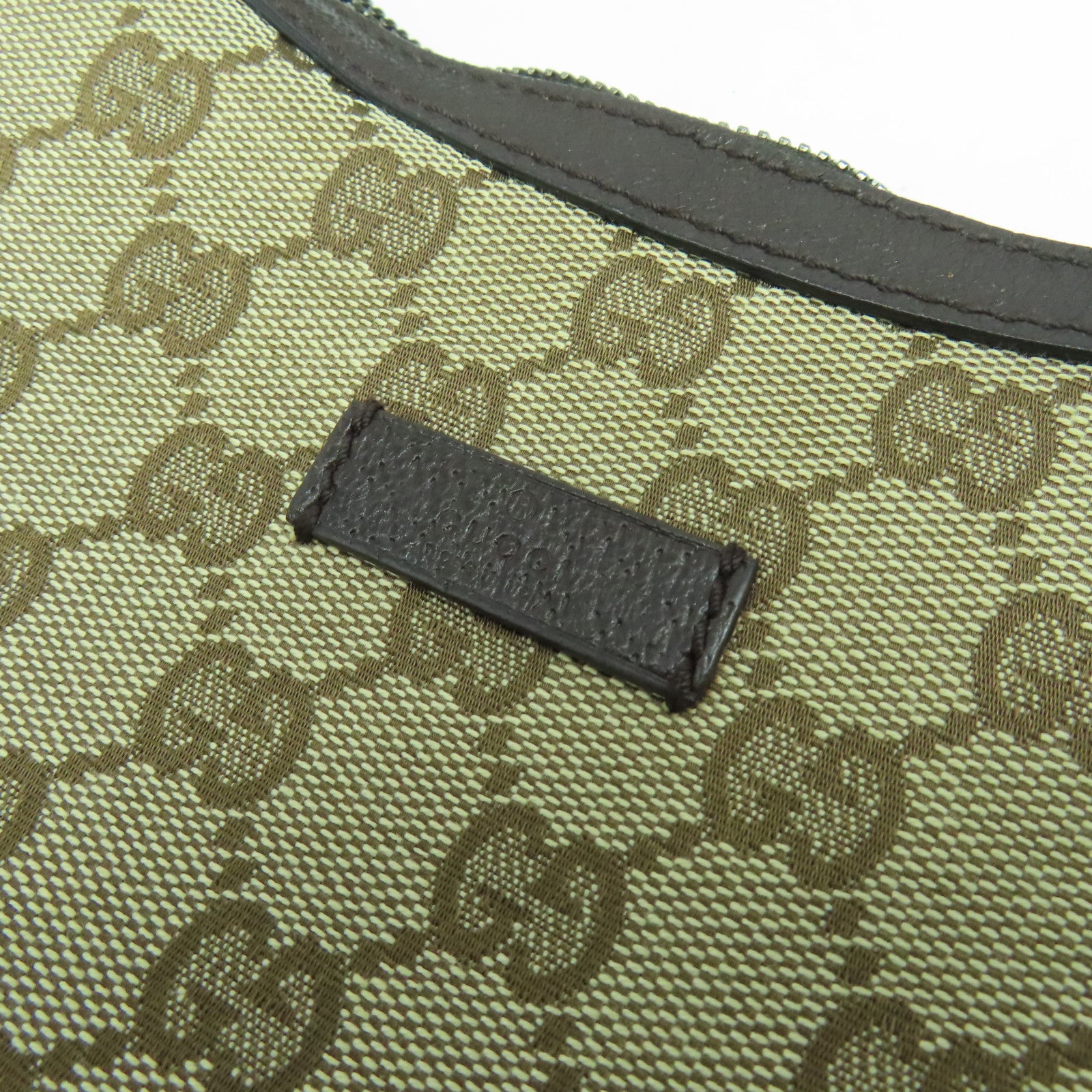 GUCCI GG帆布Shoulder Bag銀扣肩背袋啡色