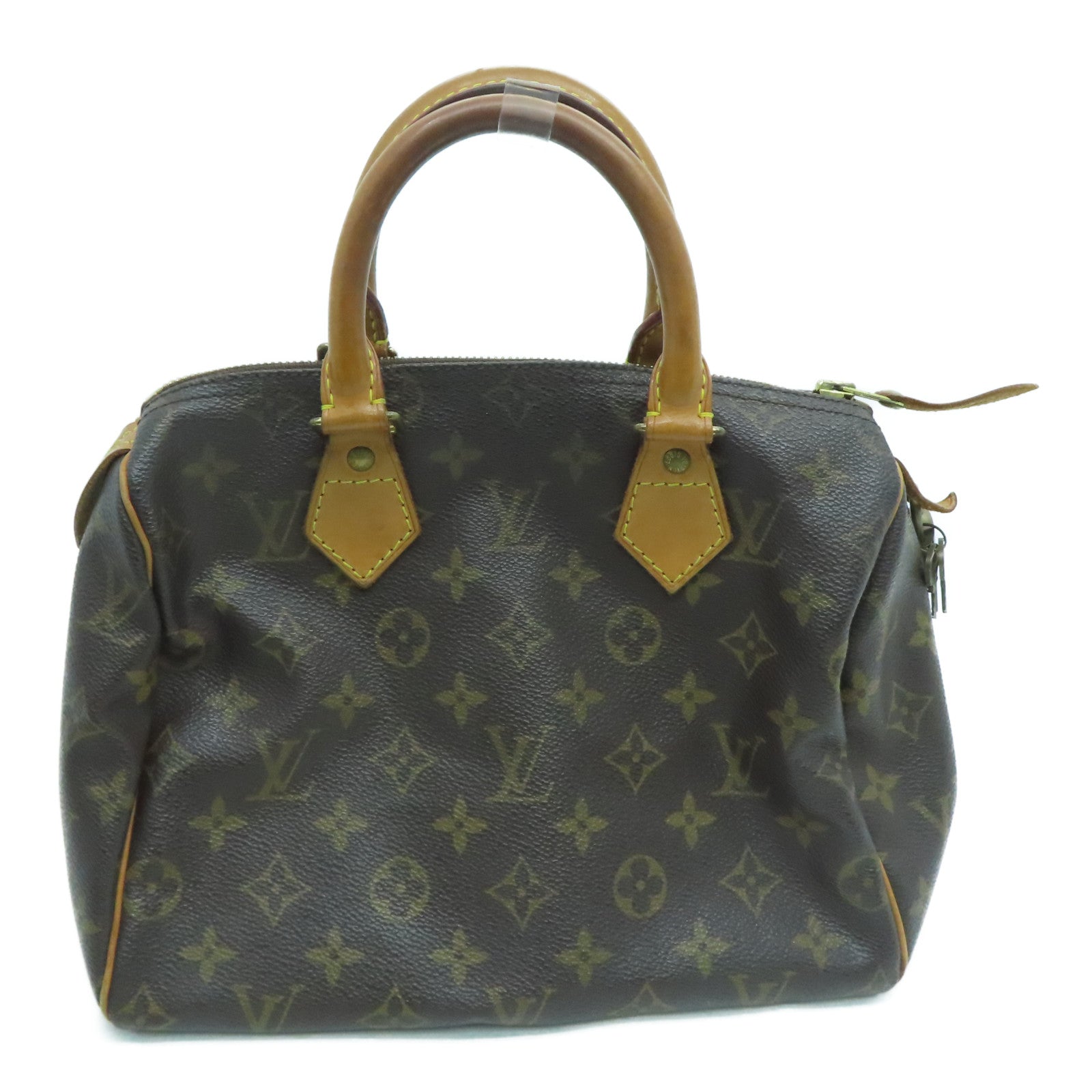 LOUIS VUITTON Monogram Speedy 25 Hand Bag金扣肩背袋啡色