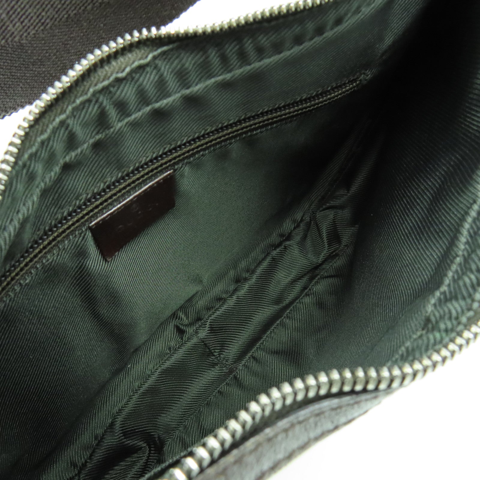 GUCCI GG帆布Shoulder Bag銀扣肩背袋啡色