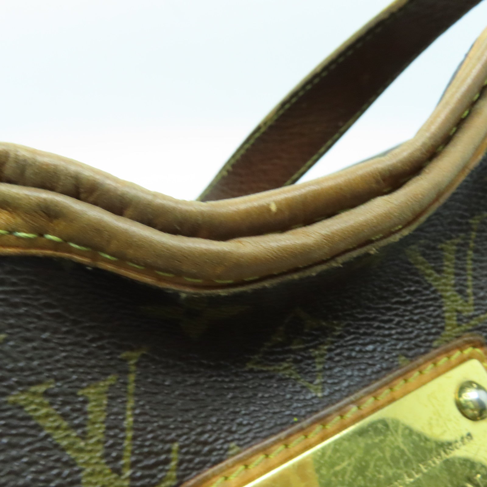 LOUIS VUITTON Monogram Galliera PM金扣肩背袋棕色