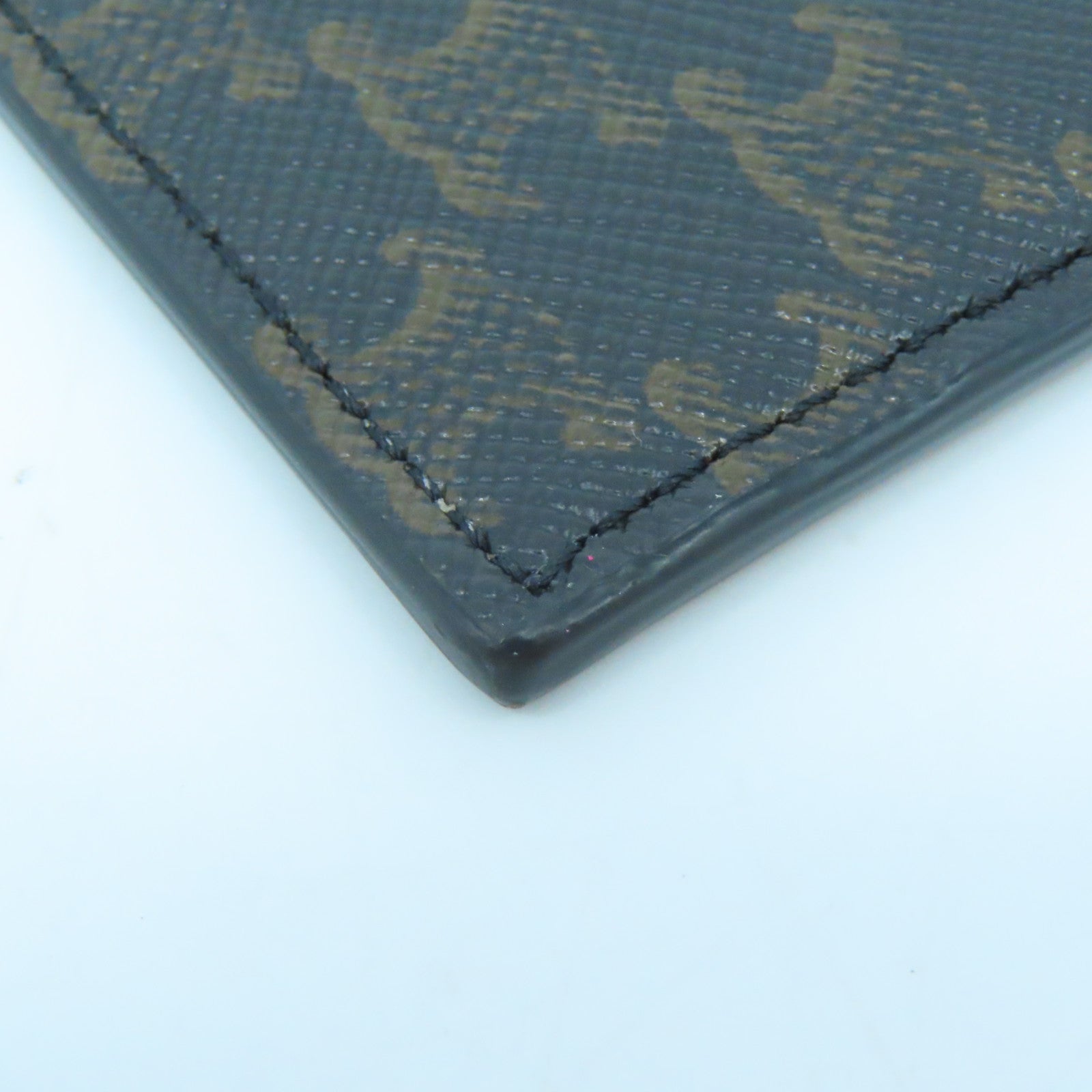 CELINE Coated Canvas Zipped Card Holder Gold Buckle Card Holder Brown