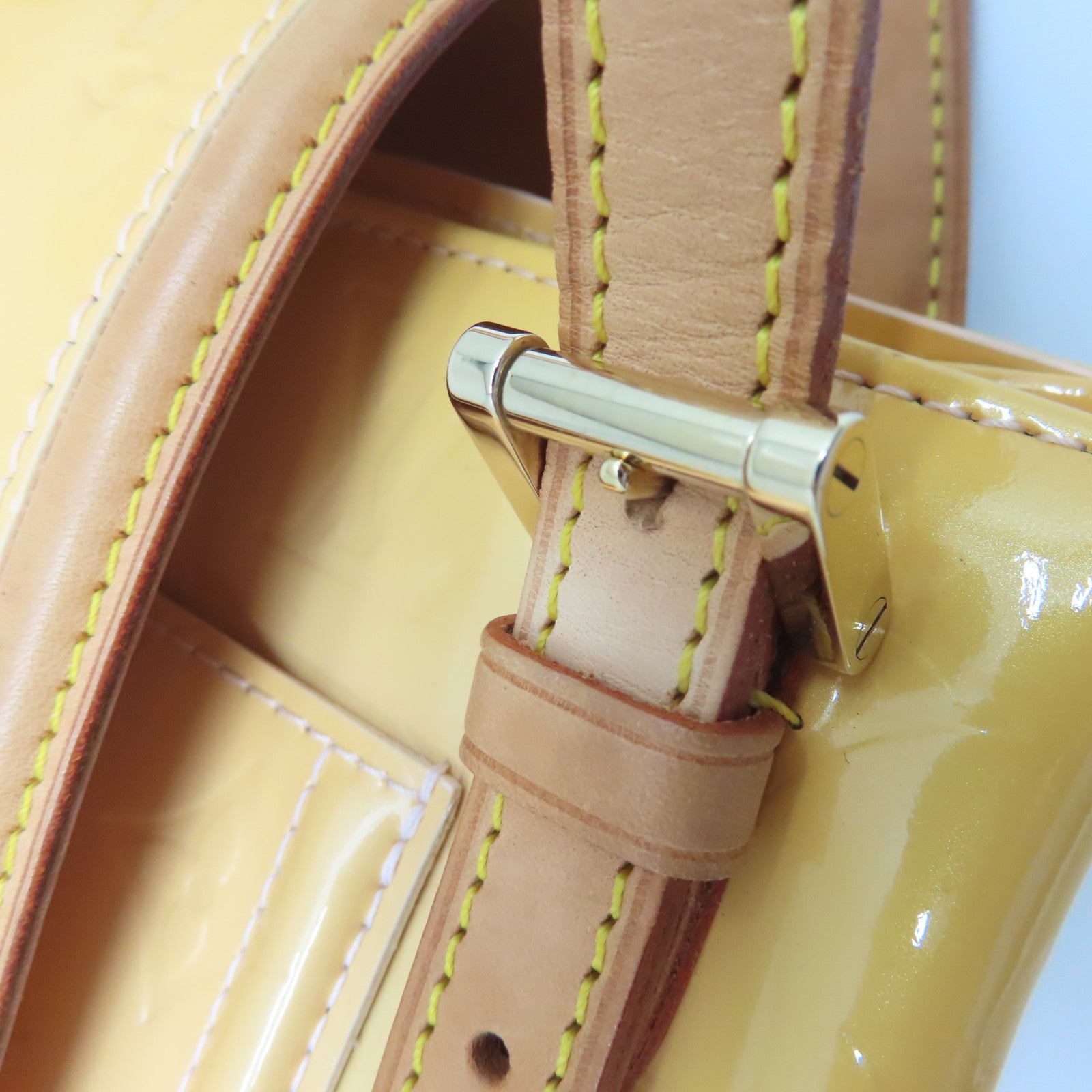 LOUIS VUITTON Monogram Vernis Tote Bag金扣手挽袋黃色