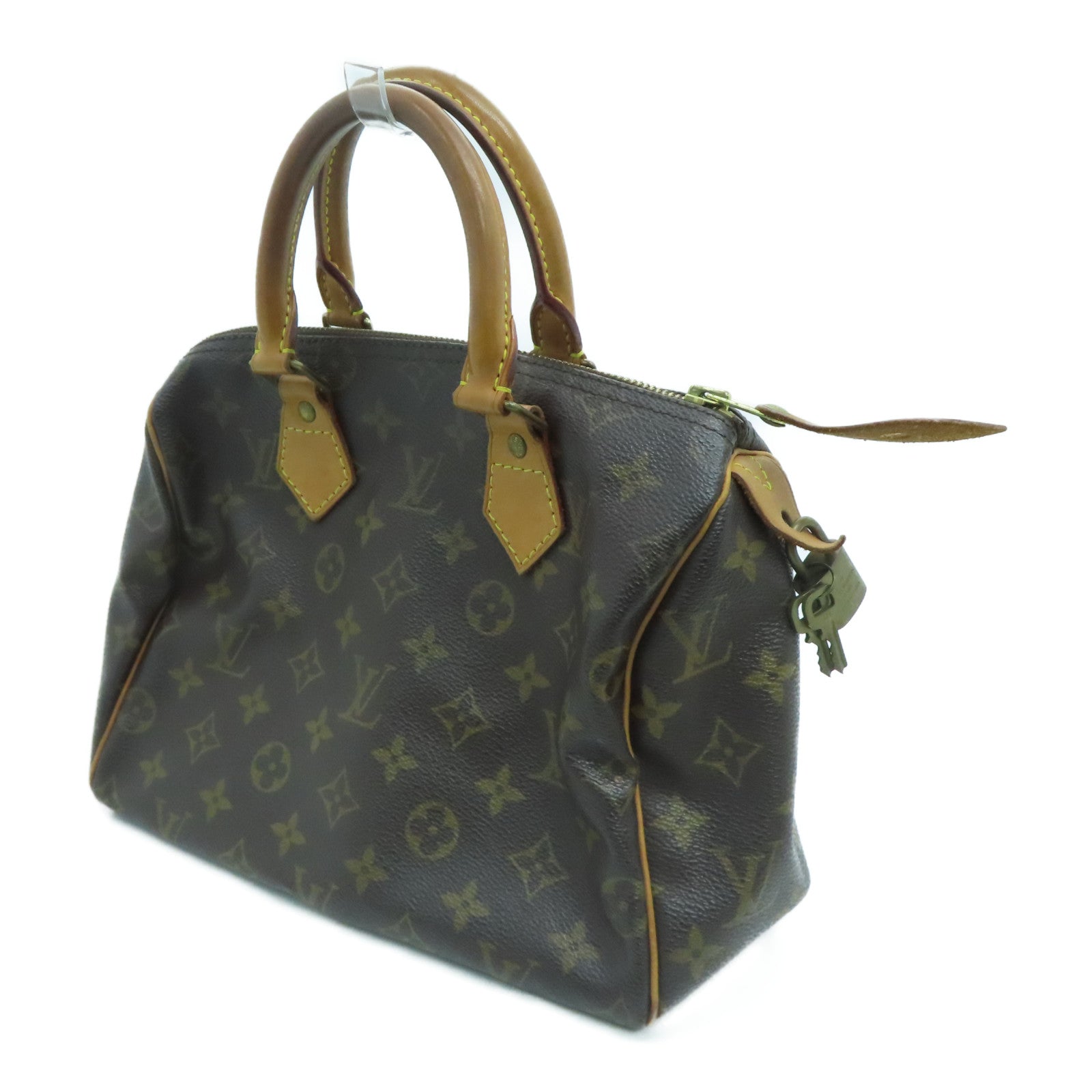 LOUIS VUITTON Monogram Speedy 25 Hand Bag金扣肩背袋啡色