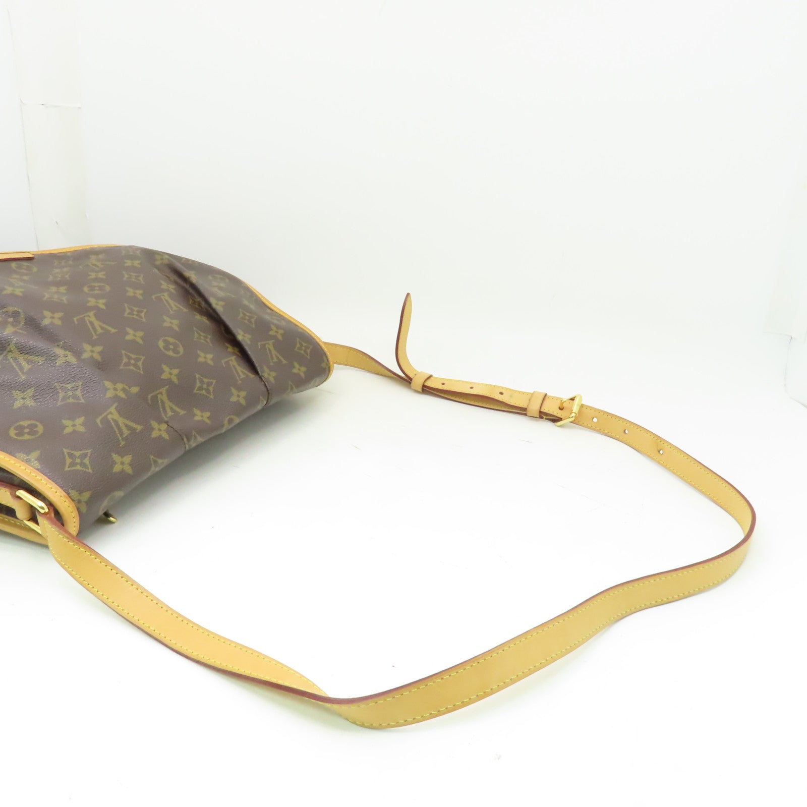 LOUIS VUITTON Monogram Menilmotant MM金扣肩背袋棕色