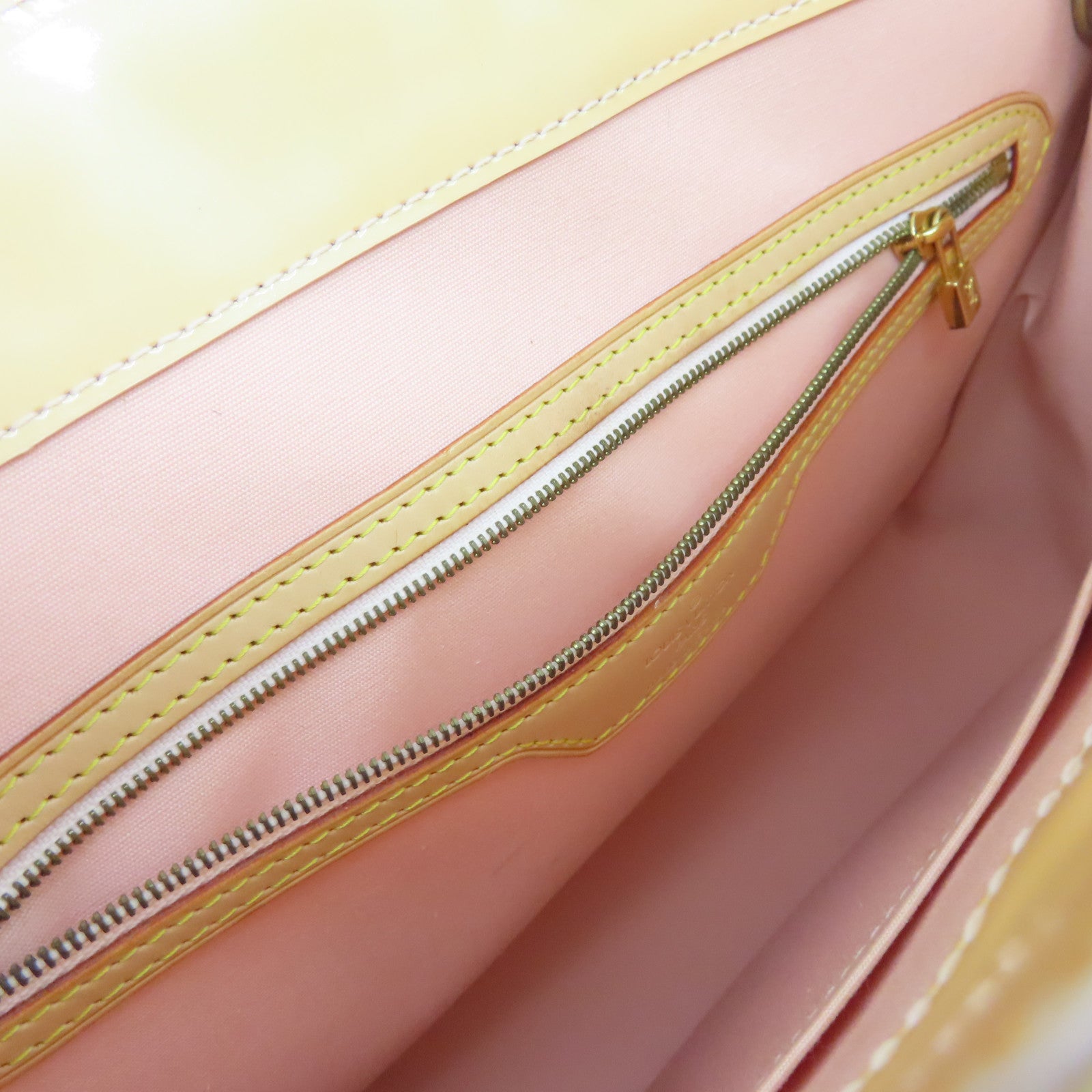 LOUIS VUITTON Monogram Vernis Tote Bag金扣手挽袋黃色