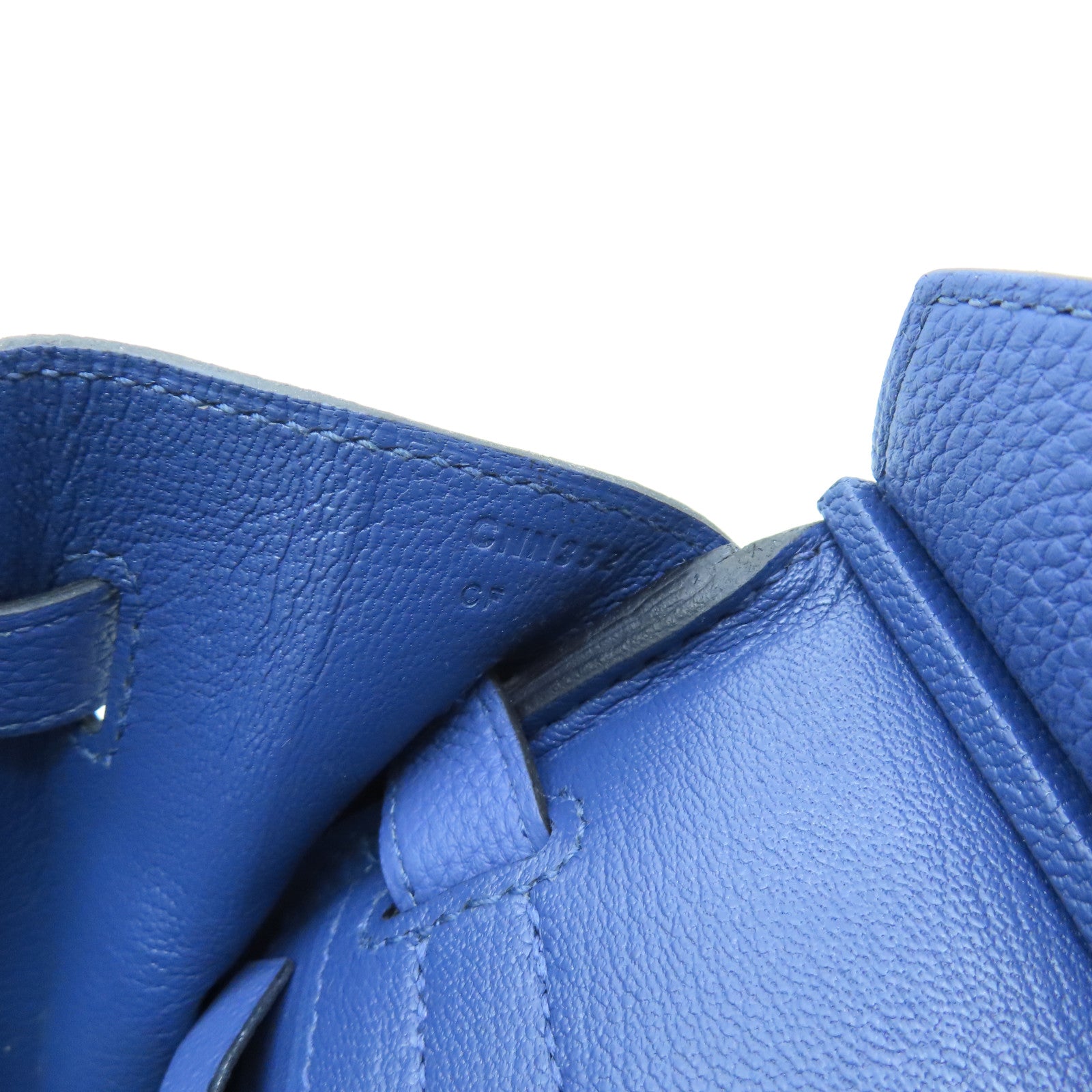 HERMES 【激減優惠】Togo皮革Birkin 30金扣手挽袋藍色