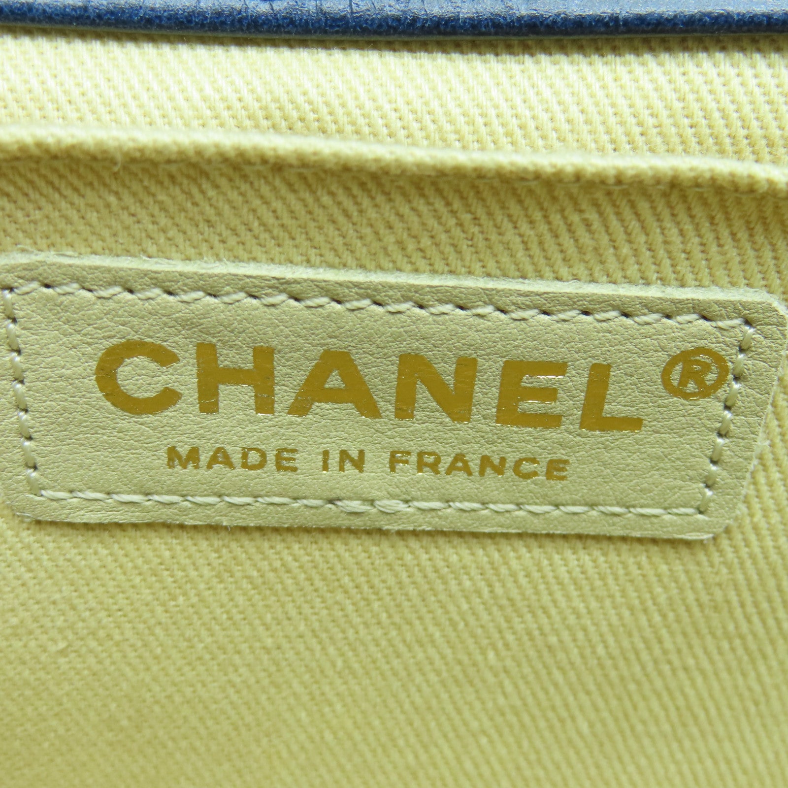 CHANEL 【激減優惠】菱格牛皮皮革Chain Shoulder金扣鏈帶肩背袋藍色