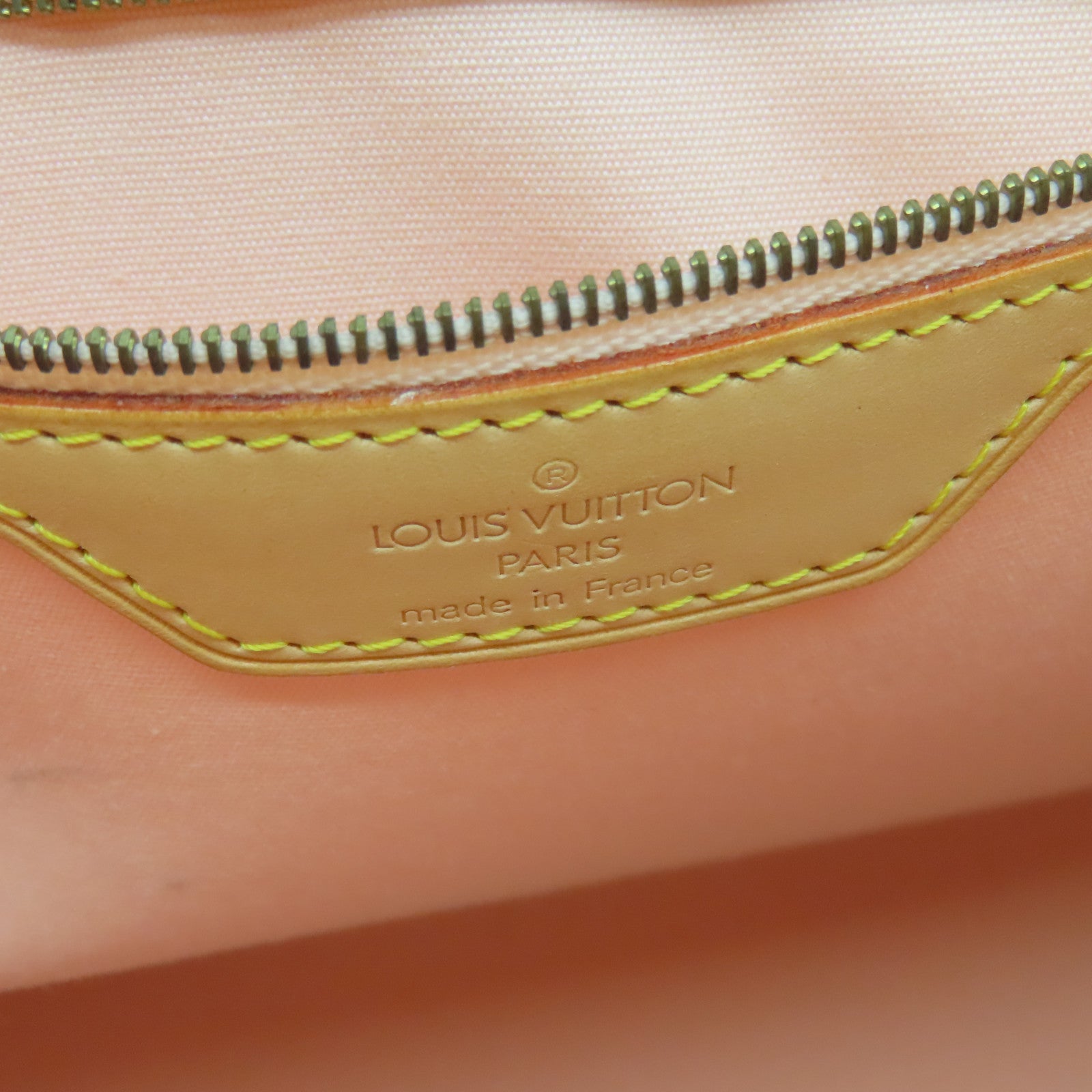 LOUIS VUITTON Monogram Vernis Tote Bag金扣手挽袋黃色