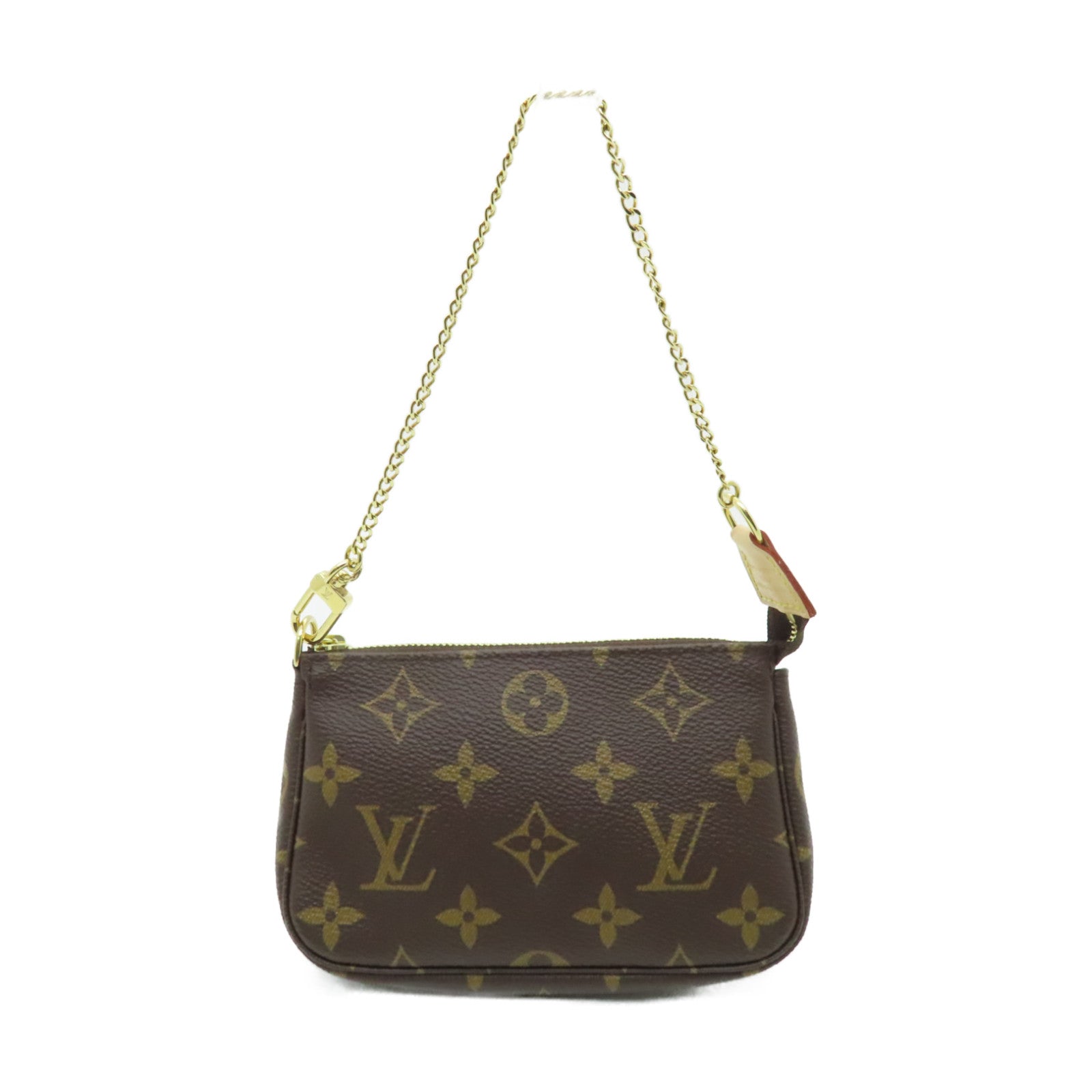 LOUIS VUITTON Monogram Mini Pochette Accessoires金扣手挽袋啡色