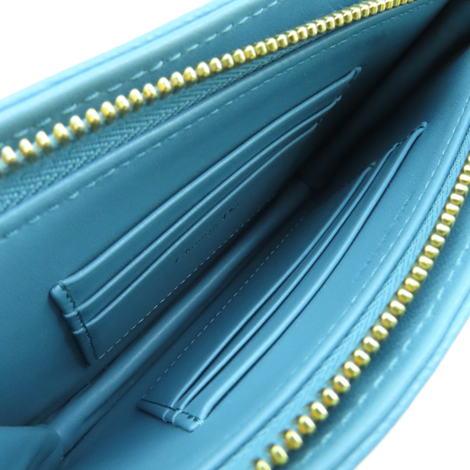 Dior cowhide leather Chain Shoulder gold buckle chain shoulder bag blue