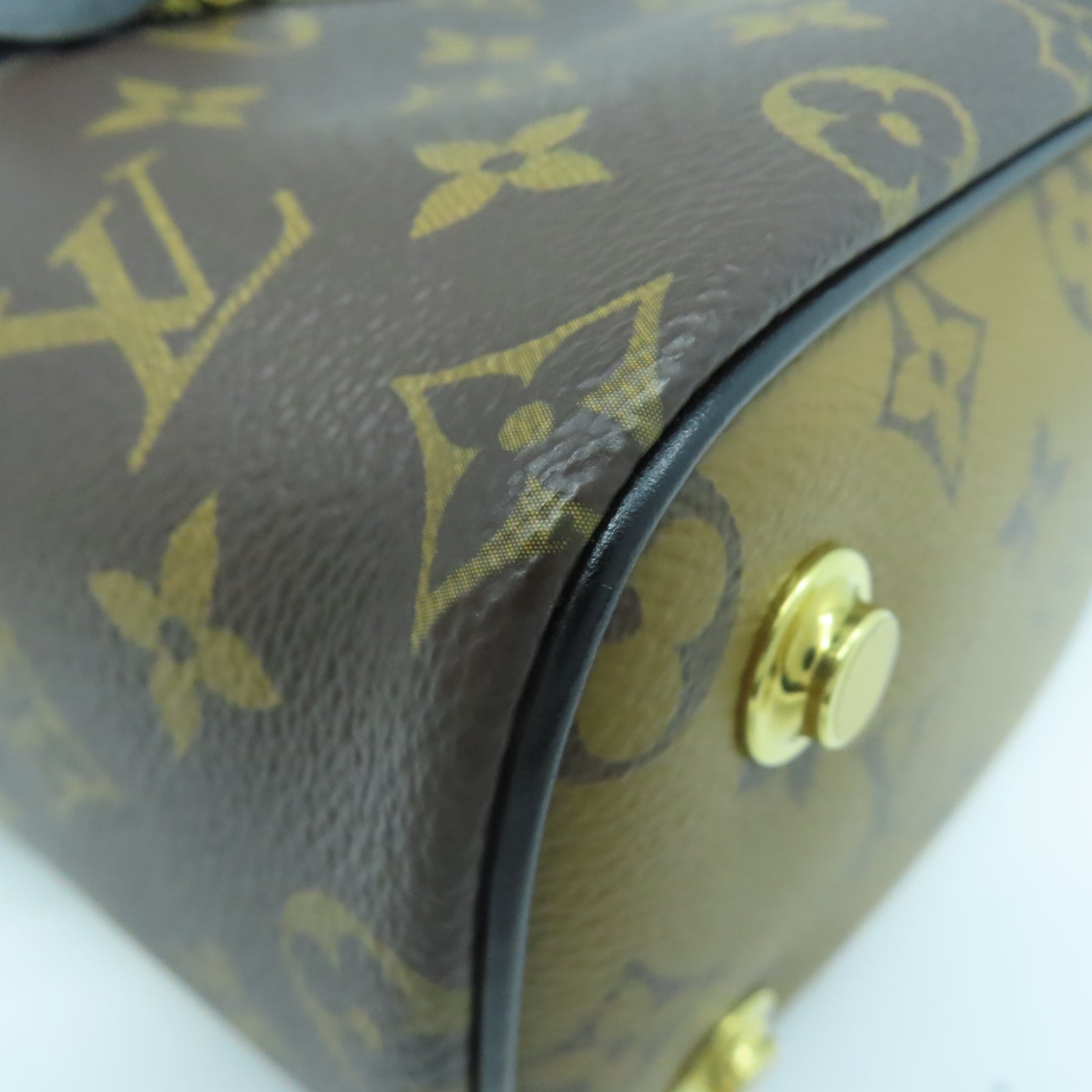 LOUIS VUITTON Monogram Vanity PM金扣手挽肩背兩用袋啡色