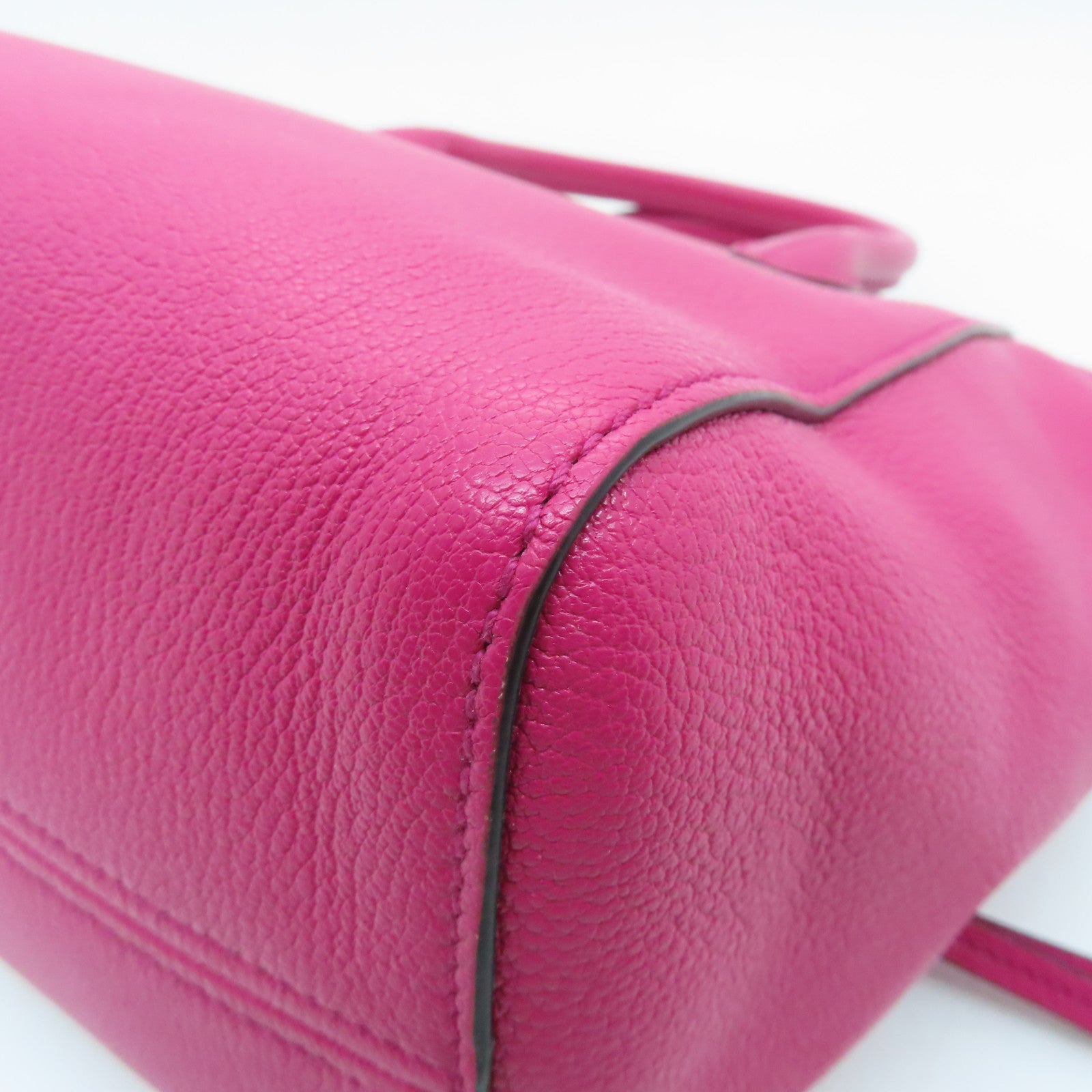 Miu Miu cowhide leather 2 Way Shoulder gold buckle handle shoulder bag pink