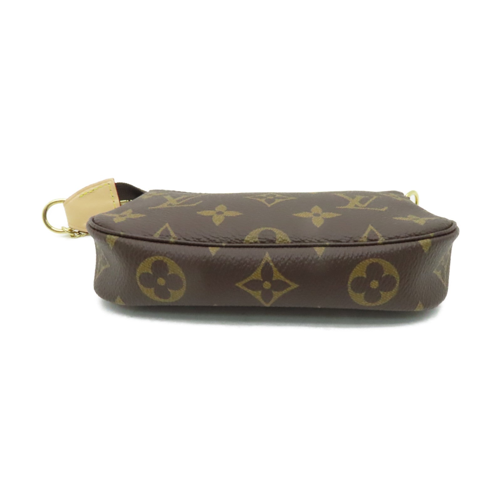 LOUIS VUITTON Monogram Mini Pochette Accessoires金扣手挽袋啡色