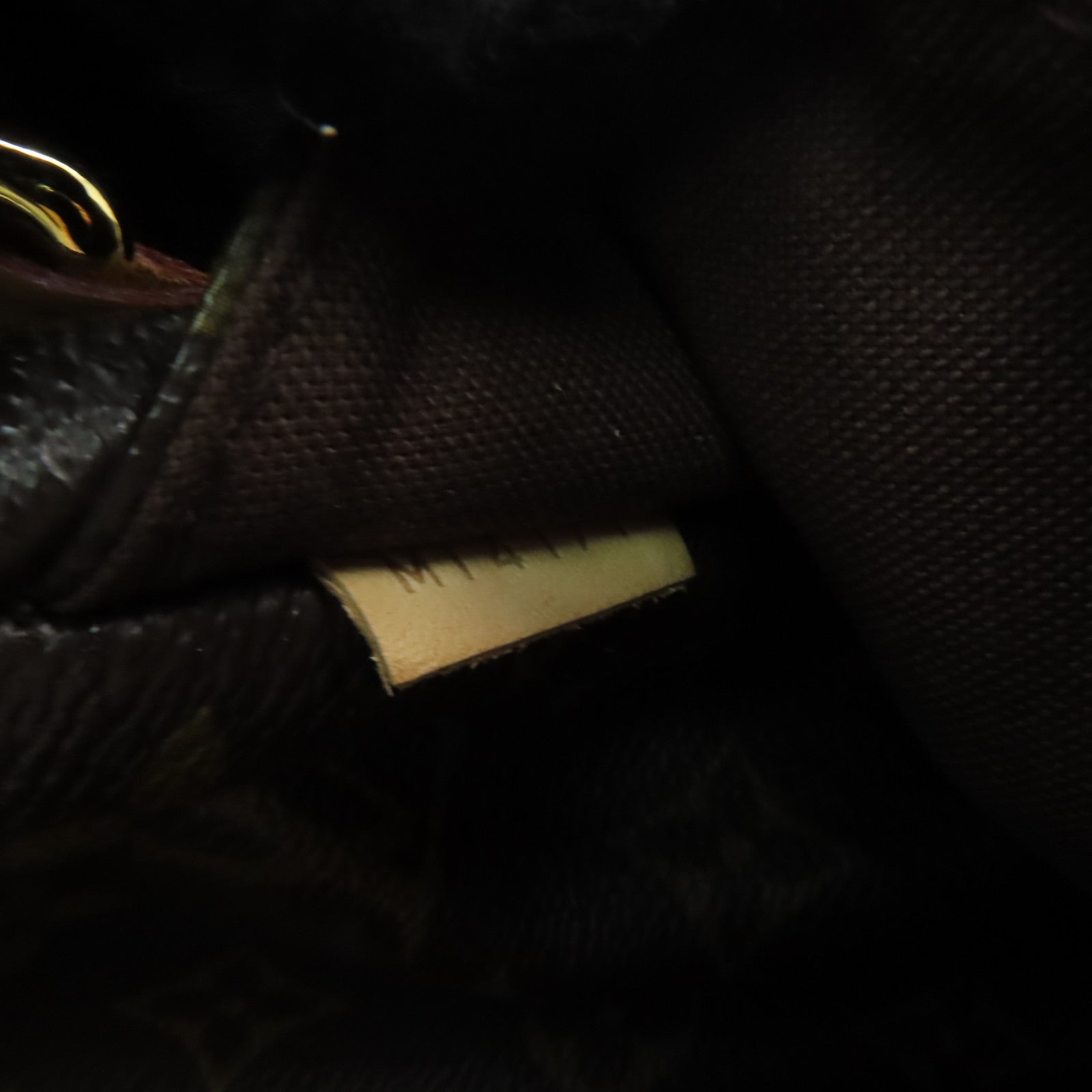 LOUIS VUITTON Monogram Menilmotant MM金扣肩背袋棕色