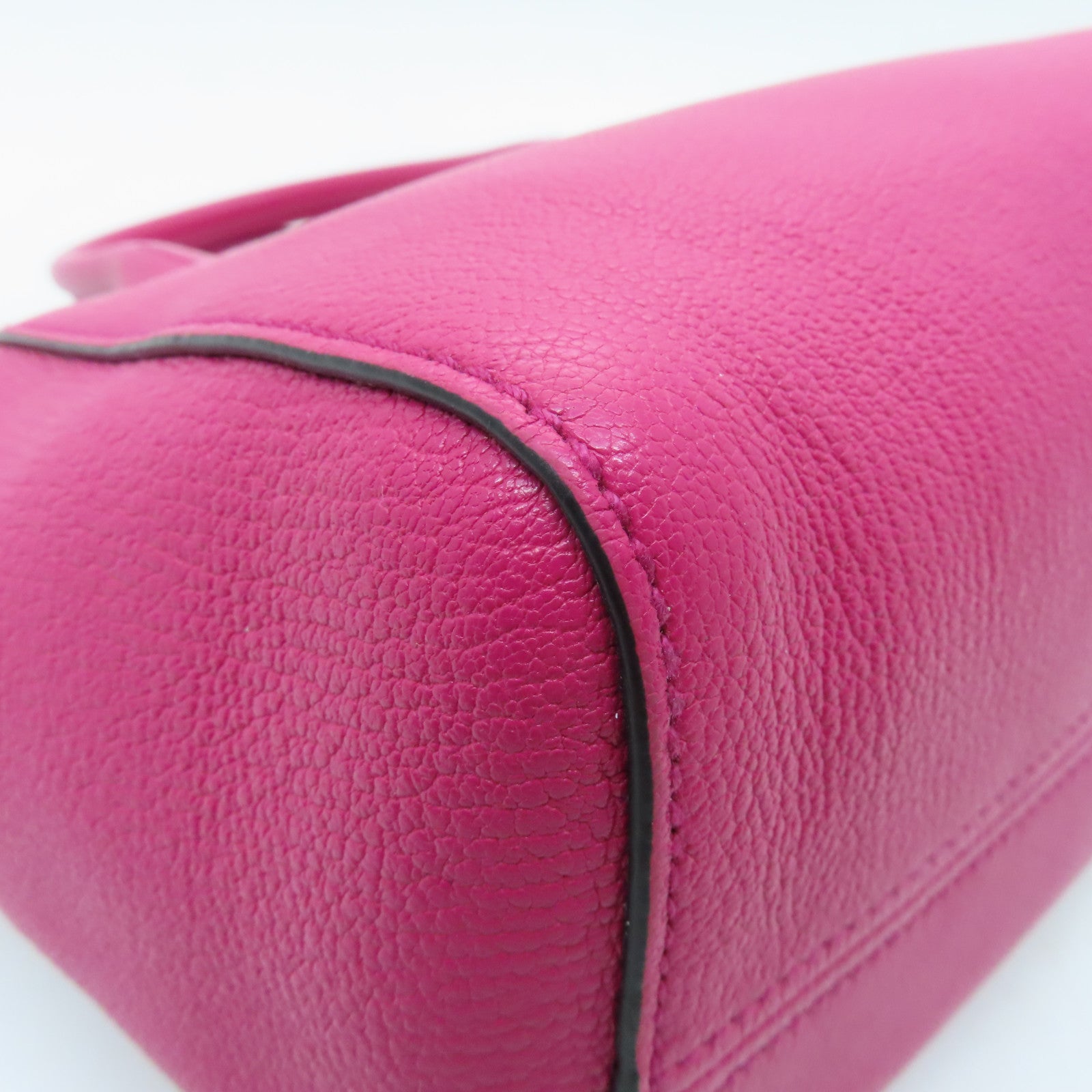 Miu Miu cowhide leather 2 Way Shoulder gold buckle handle shoulder bag pink