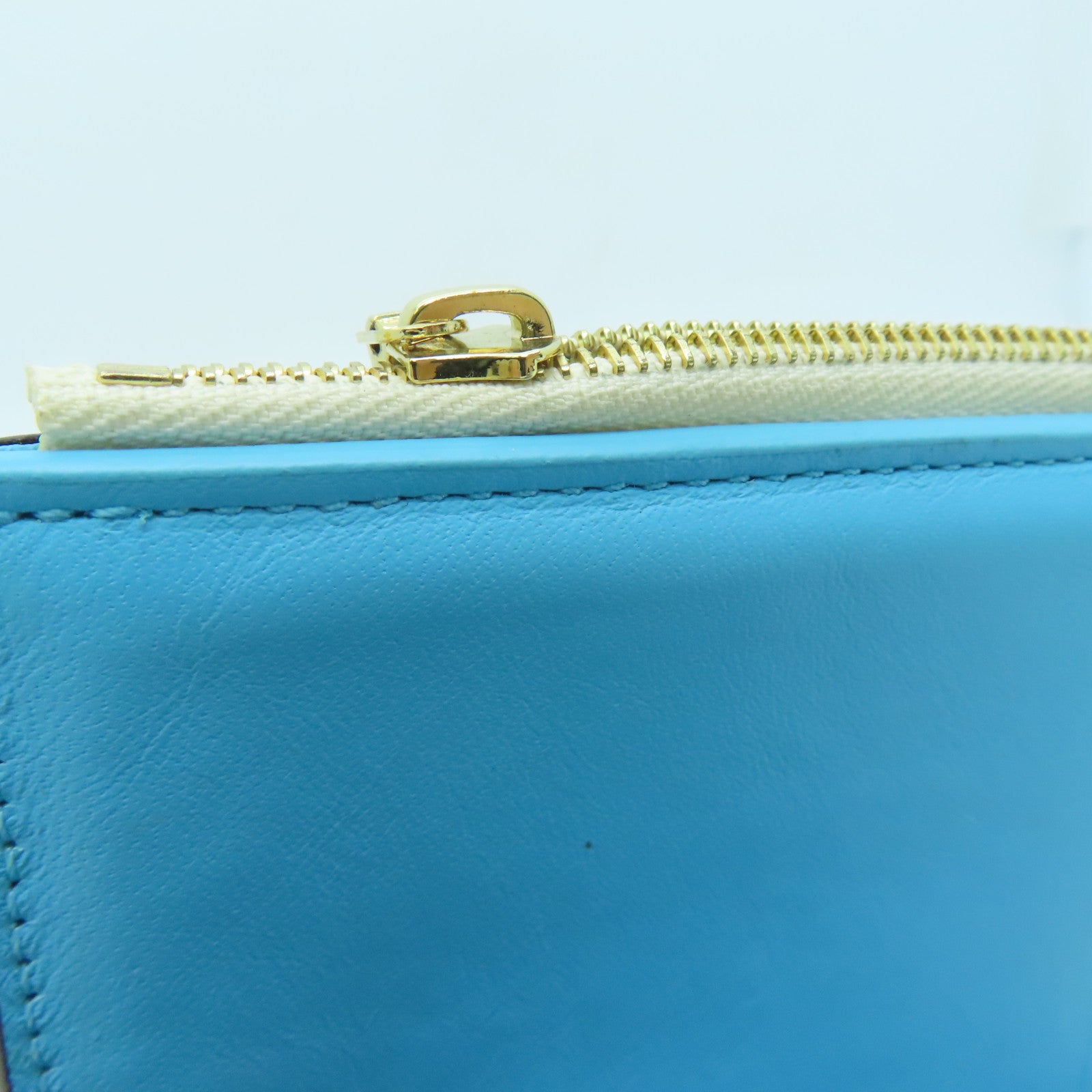 LOUIS VUITTON 【激减优惠】牛皮皮革Point 9 Small Wallet金扣钱包白色