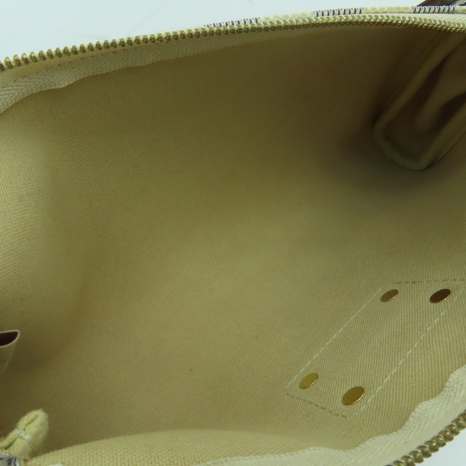 LOUIS VUITTON Damier Azur Eva金扣手挽肩背兩用袋白色