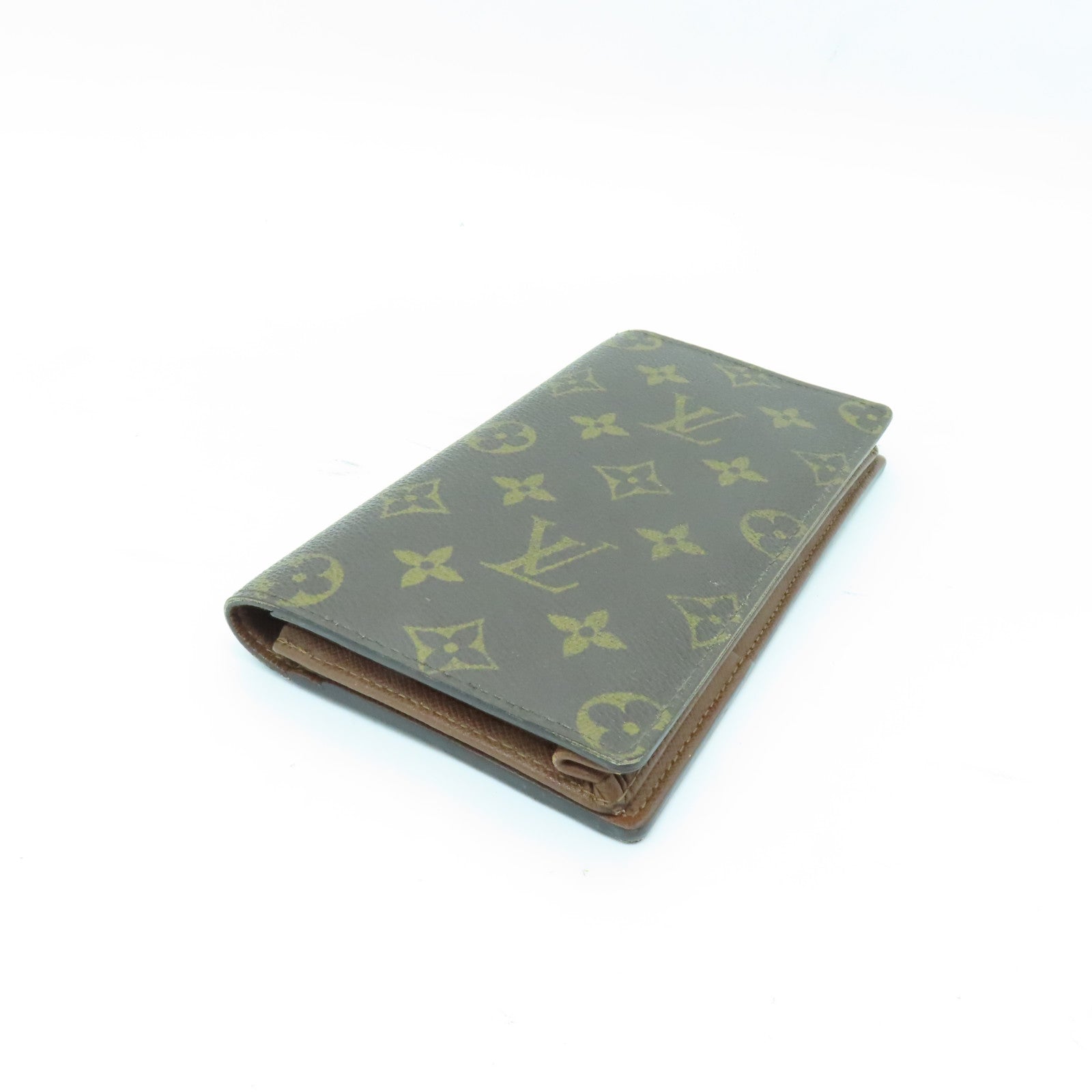 LOUIS VUITTON Monogram Long Wallet金扣長錢包棕色