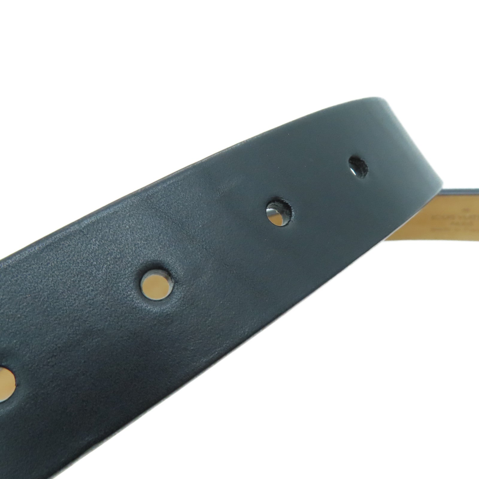 LOUIS VUITTON 【激减优惠】金属/牛皮皮革Belt 85银扣皮带黑色