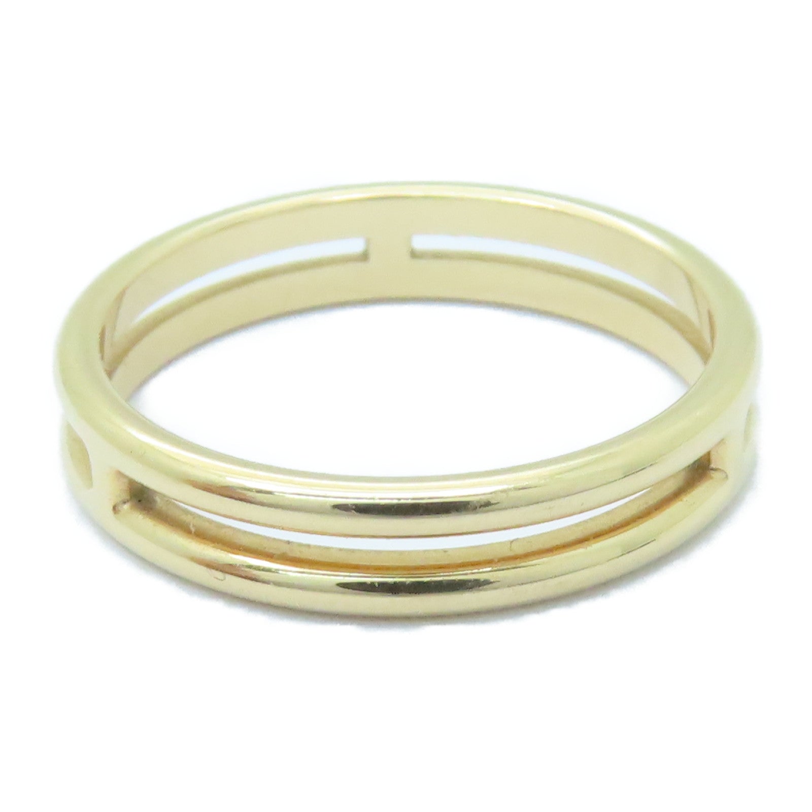 HERMES 18K黃金Ariane Wedding Band Ring戒指#52/US#6.25