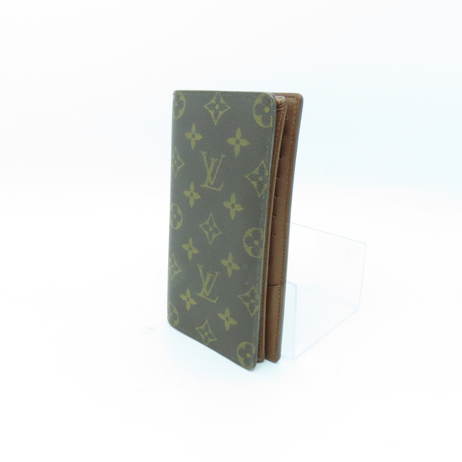 LOUIS VUITTON Monogram Long Wallet金扣長錢包棕色
