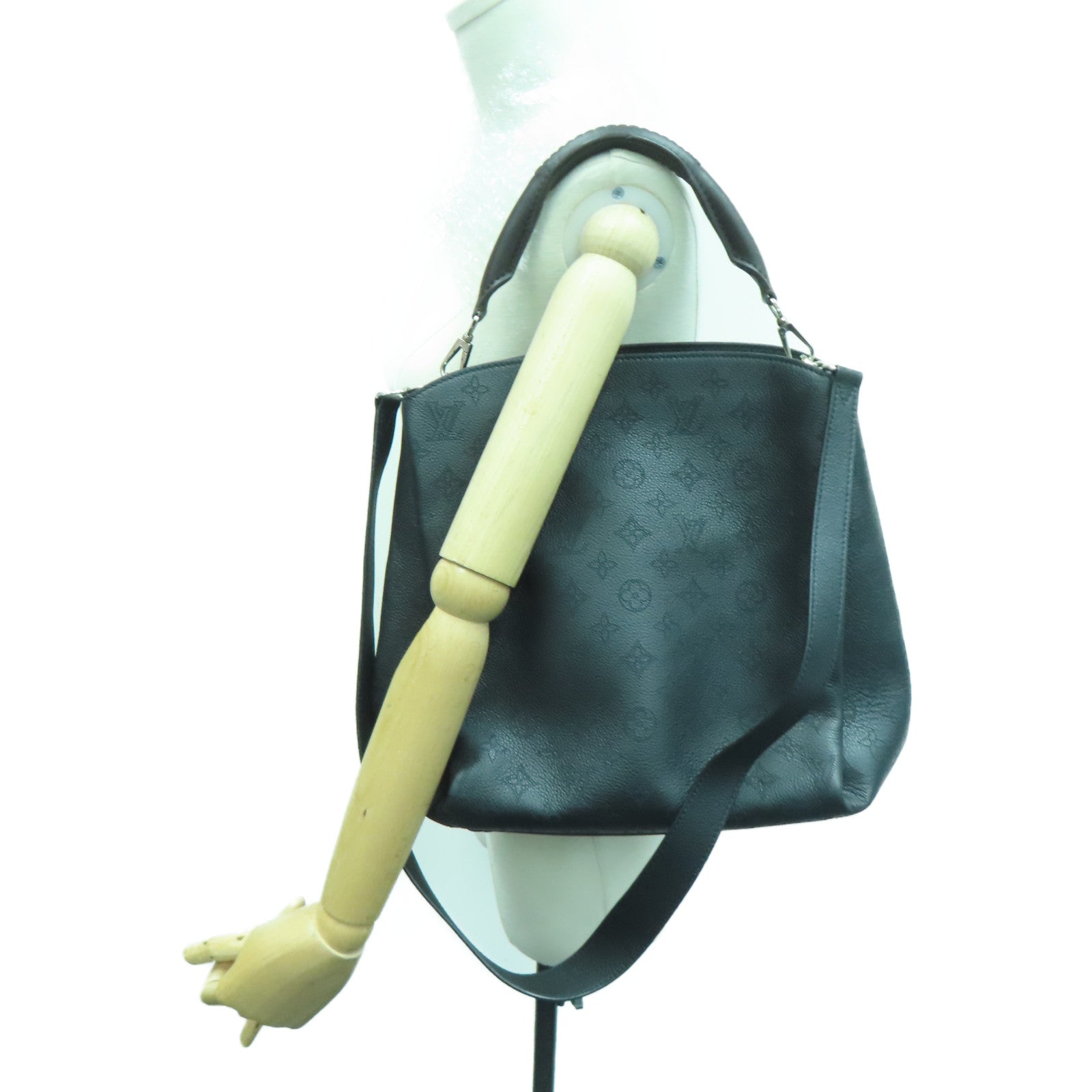 LOUIS VUITTON Mahina Babylone PM 2 Way Shoulder Bag金扣手挽肩背袋黑色