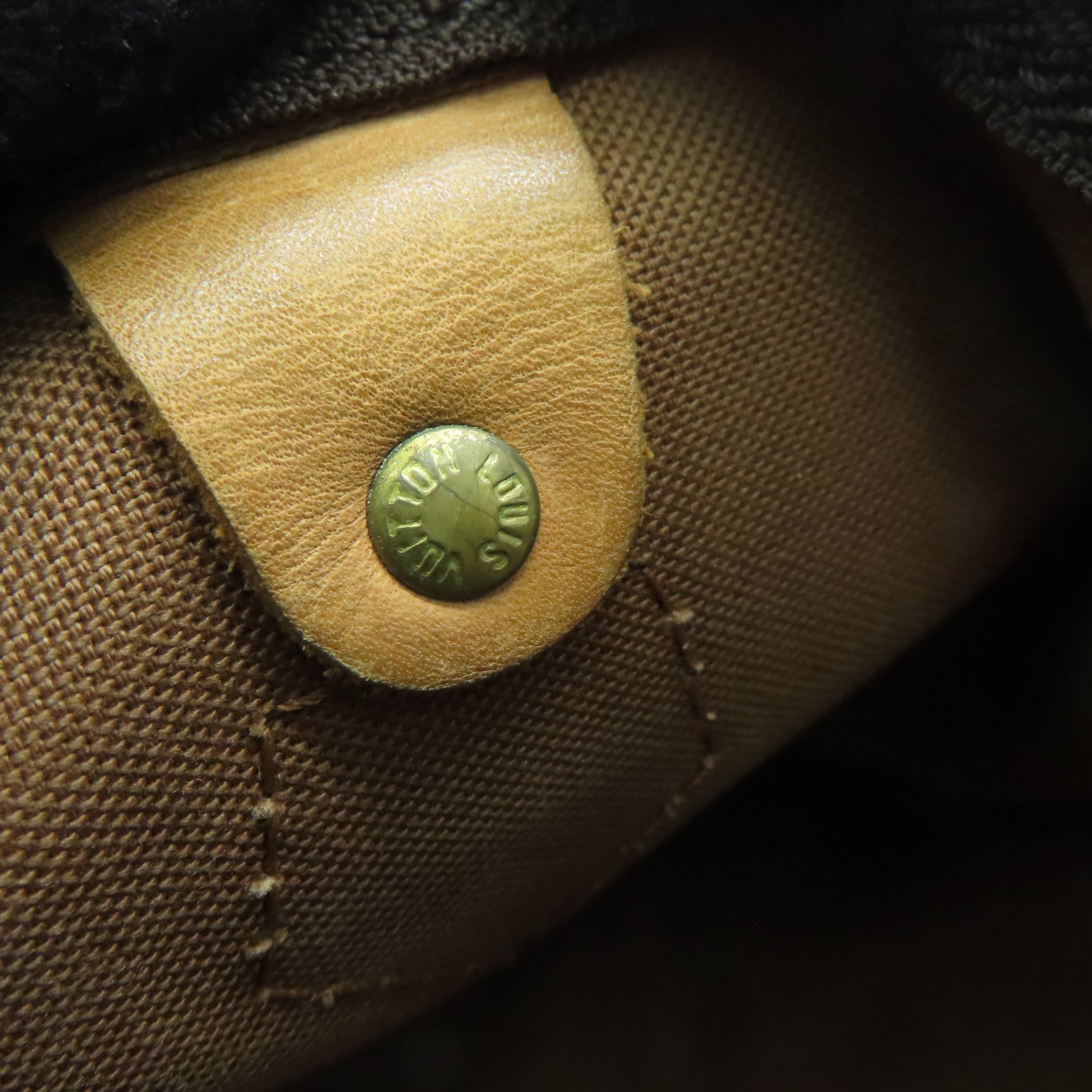 LOUIS VUITTON Monogram Speedy 25 Hand Bag金扣肩背袋啡色