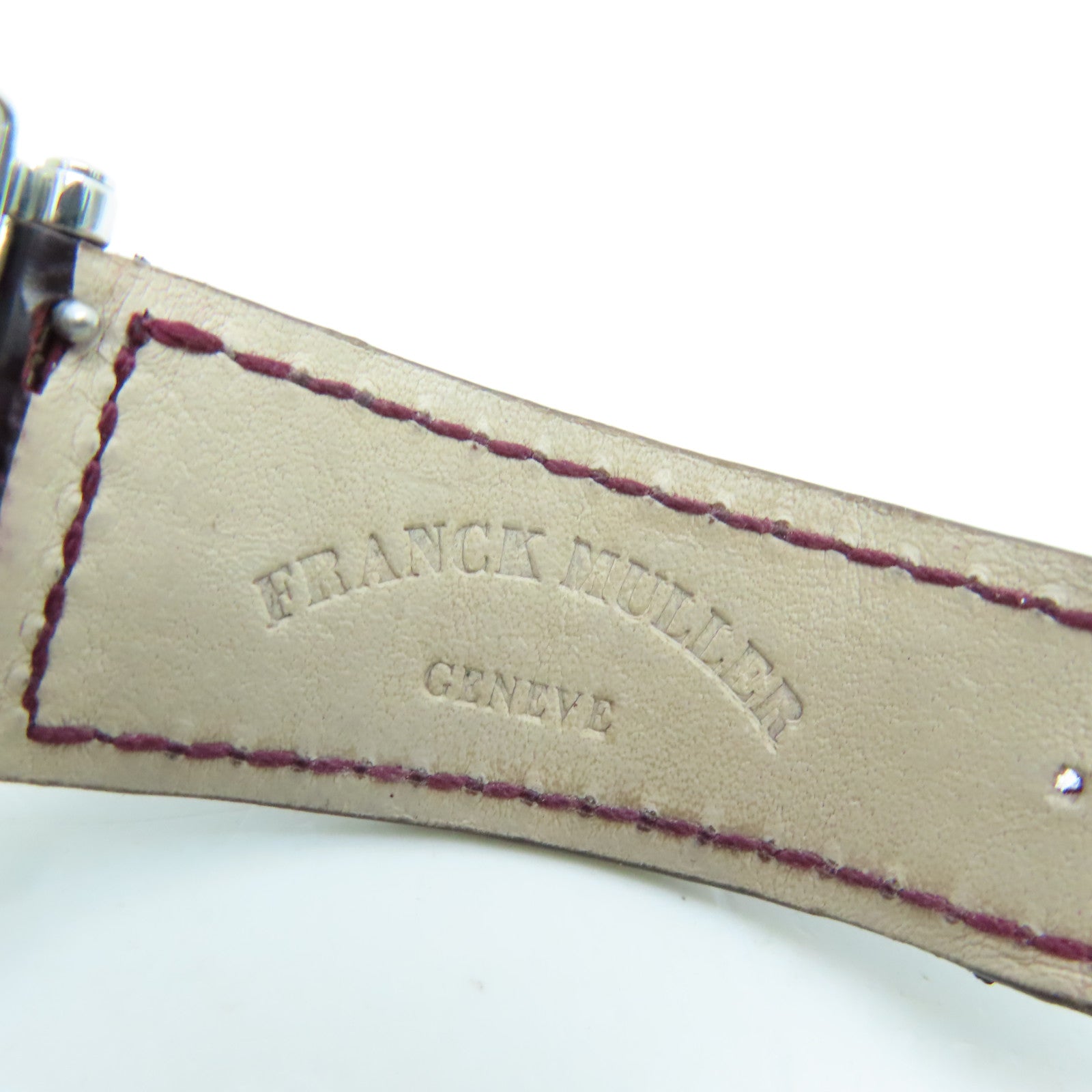 FRANCK MULLER Master Square不锈钢/鳄鱼皮革石英手表银色