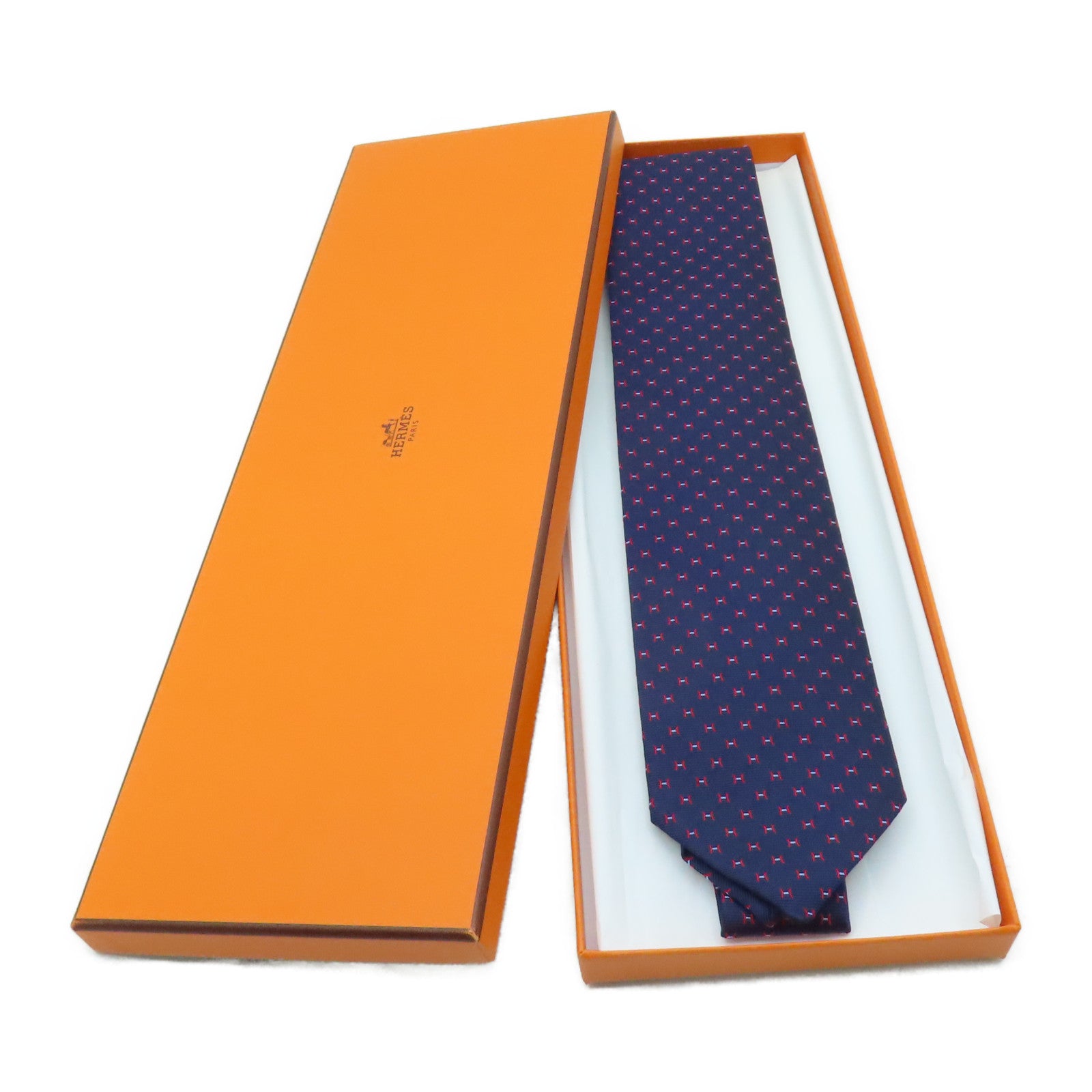 HERMES 絲質Necktie領帶藍色