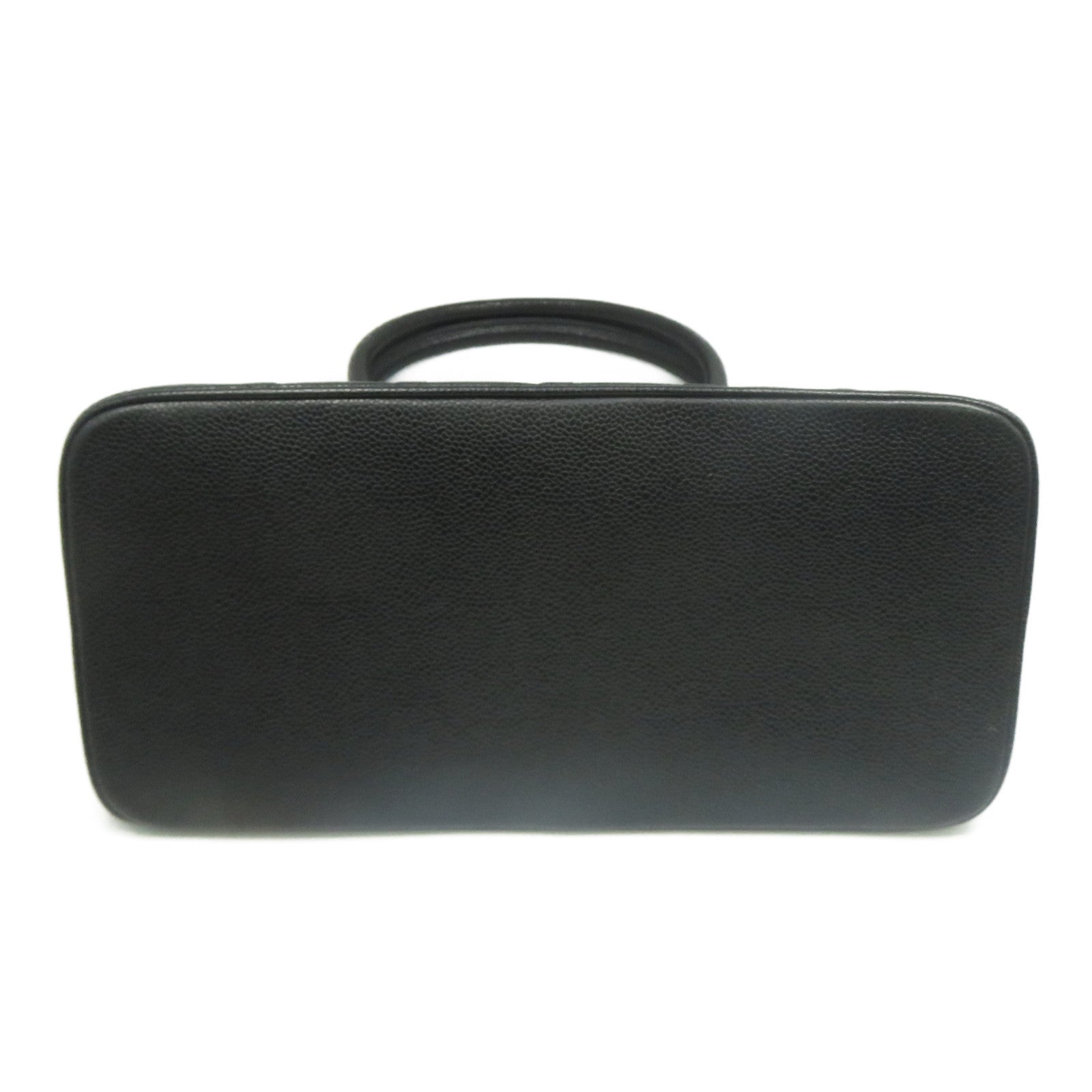 CHANEL 菱格Caviar皮革Vintage Bag金扣肩背袋黑色