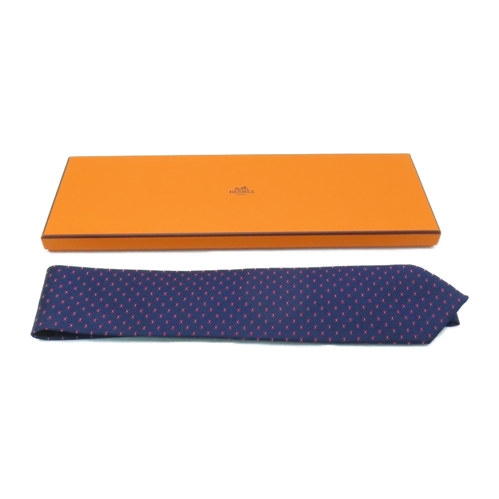 HERMES 絲質Necktie領帶藍色