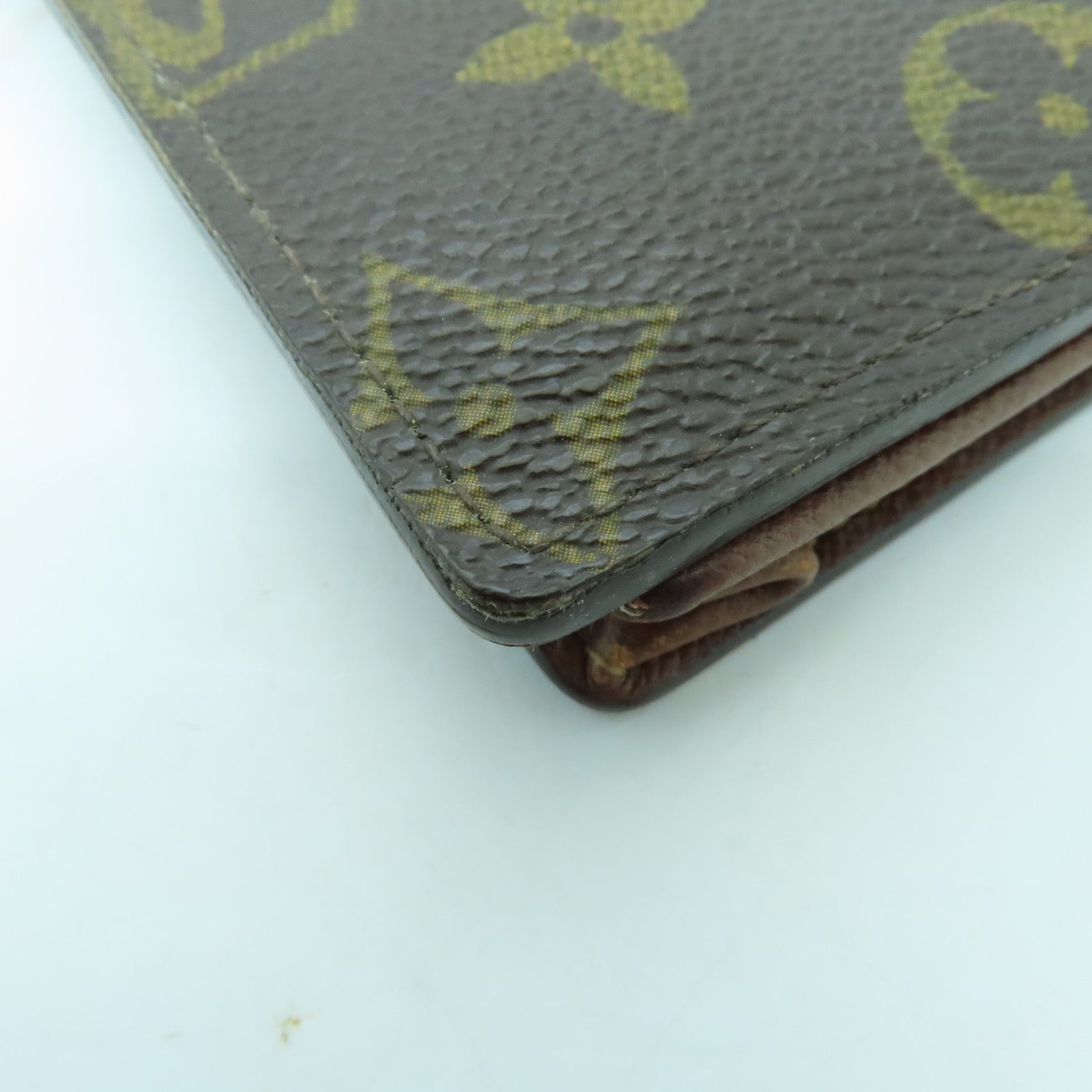 LOUIS VUITTON Monogram Long Wallet金扣長錢包棕色