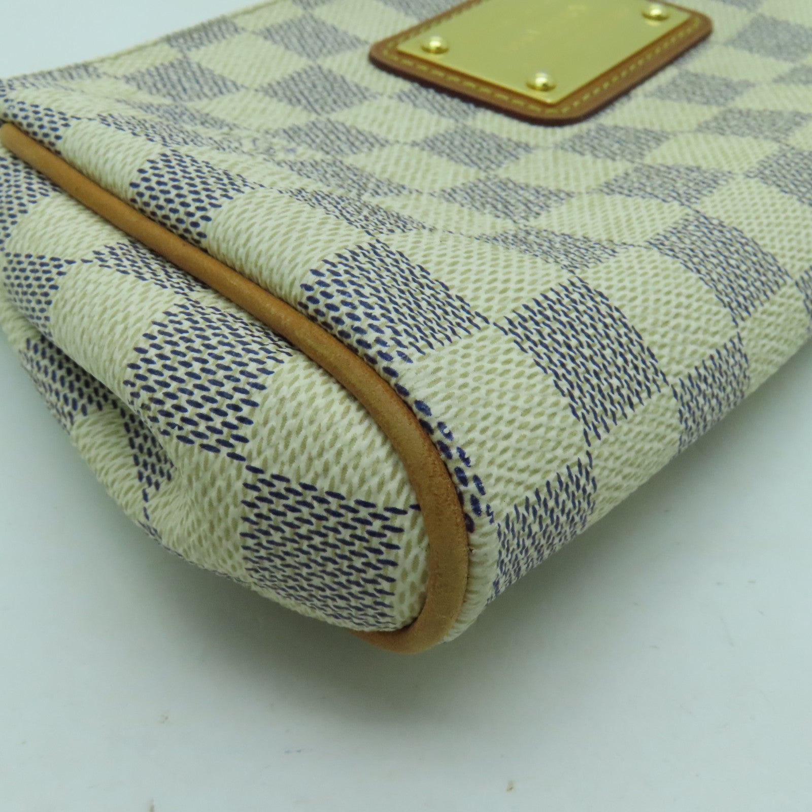 LOUIS VUITTON Damier Azur Eva金扣手挽肩背兩用袋白色