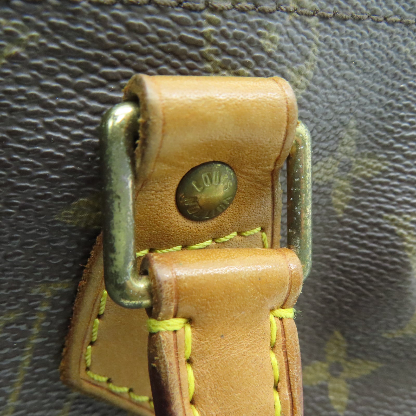 LOUIS VUITTON Monogram Speedy 25 Hand Bag金扣肩背袋啡色