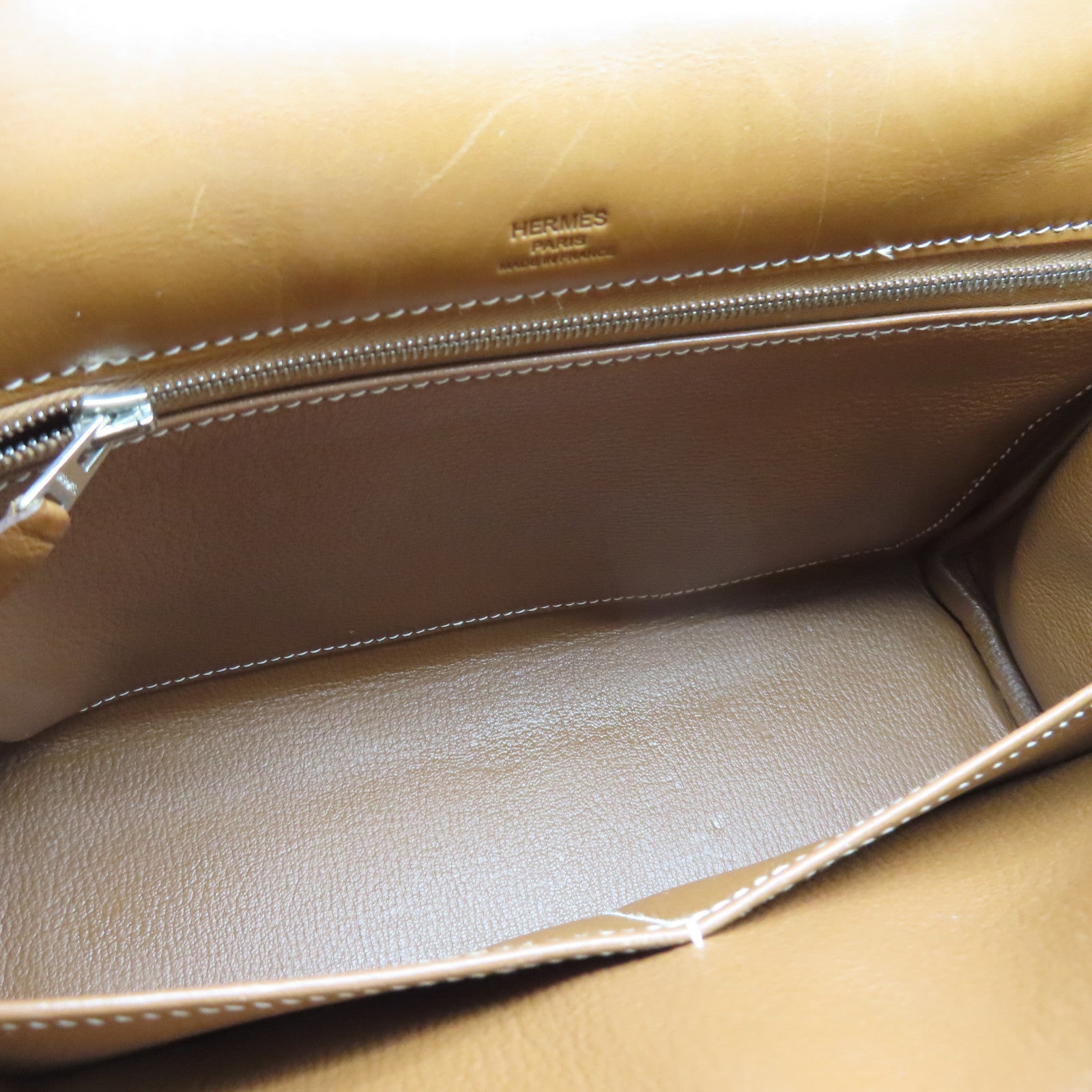 HERMES Canvas Retourne帆布/牛皮皮革Kelly 28 Limited Edition Of Horse銀扣手挽肩背兩用袋紅色/棕色