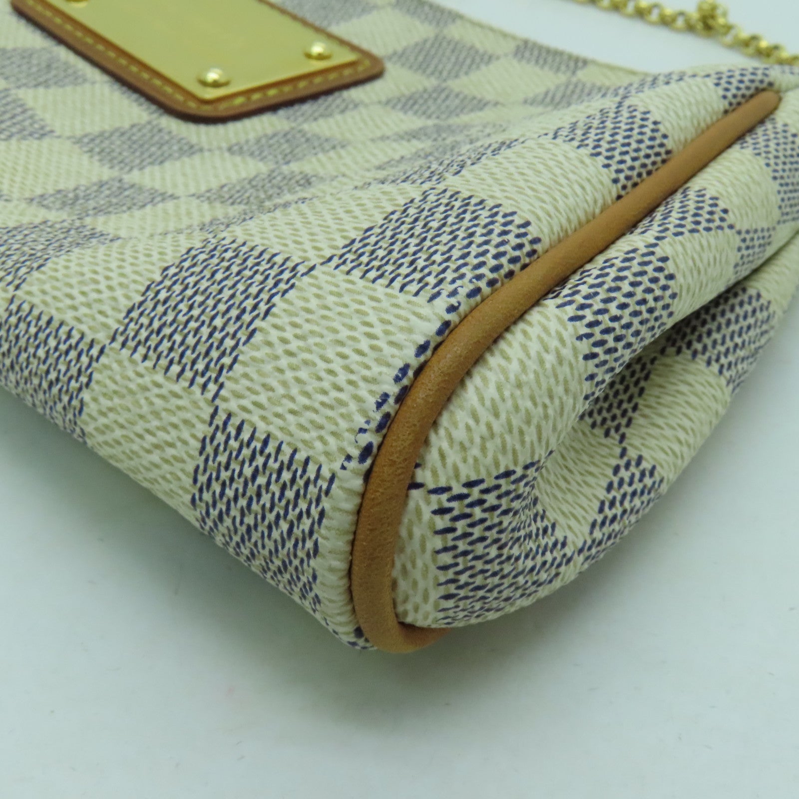 LOUIS VUITTON Damier Azur Eva金扣手挽肩背兩用袋白色