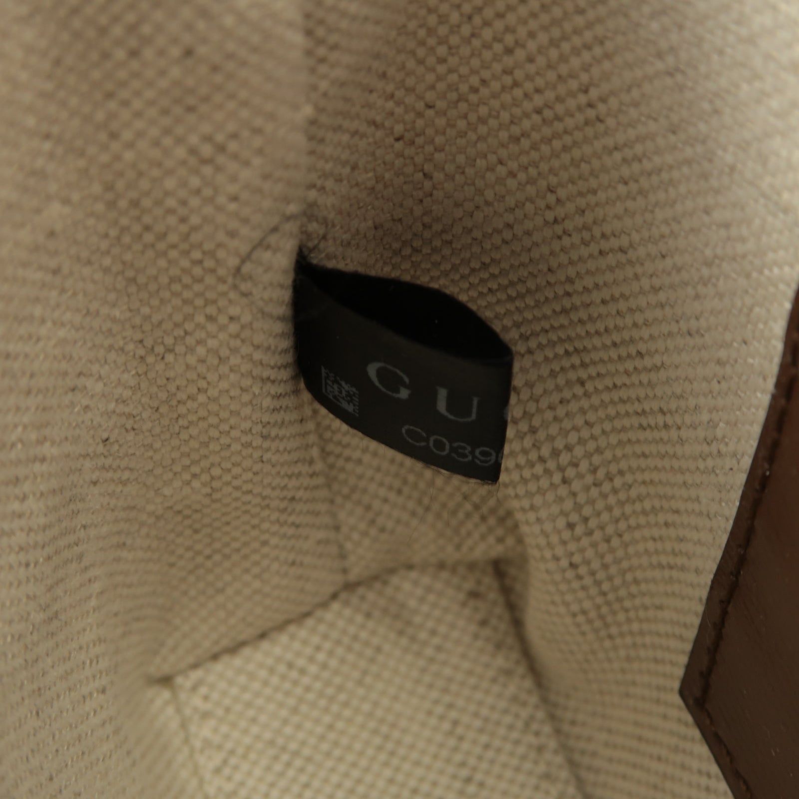 GUCCI 塗層帆布Shoulder Bag金扣肩背袋棕色