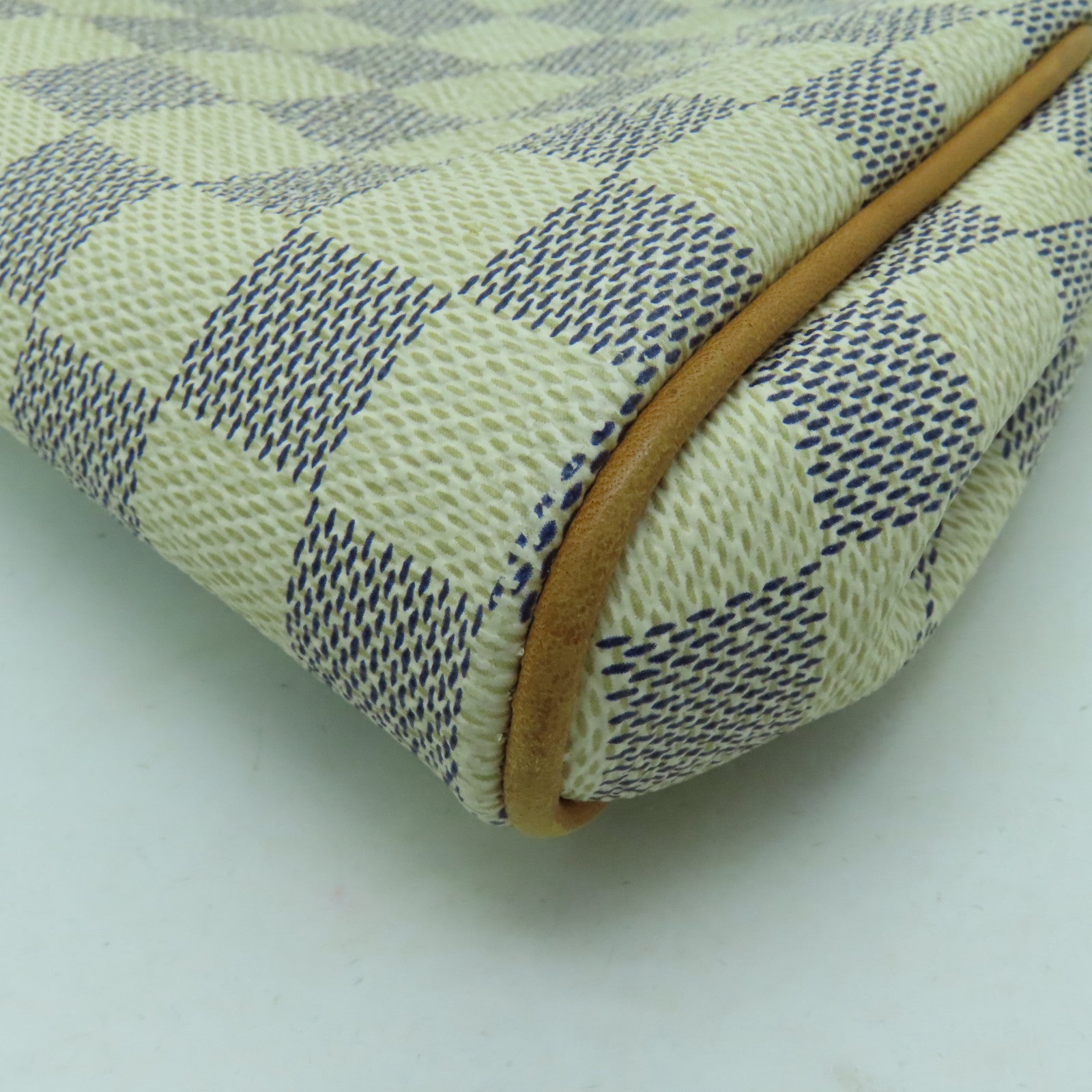 LOUIS VUITTON Damier Azur Eva金扣手挽肩背兩用袋白色