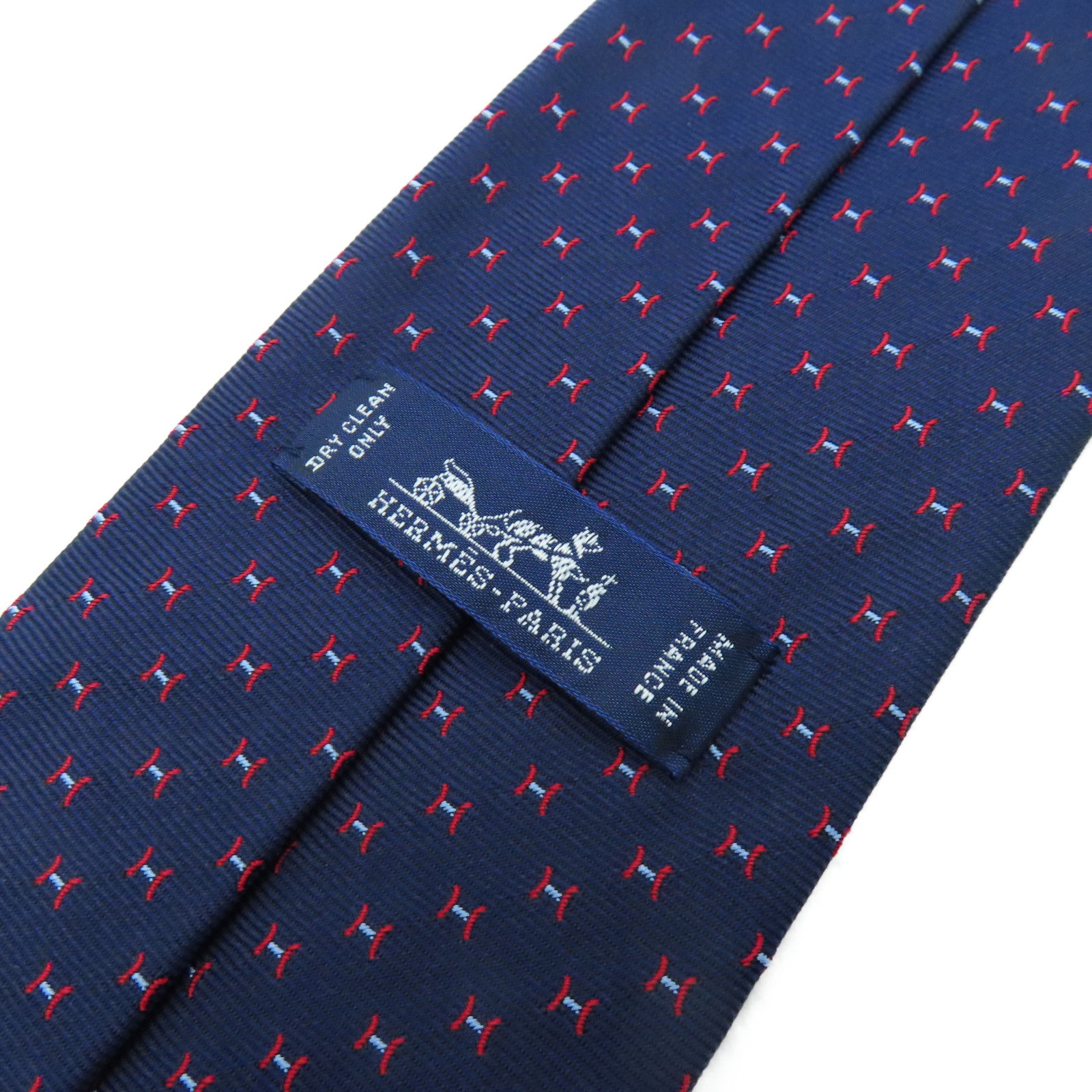 HERMES 絲質Necktie領帶藍色