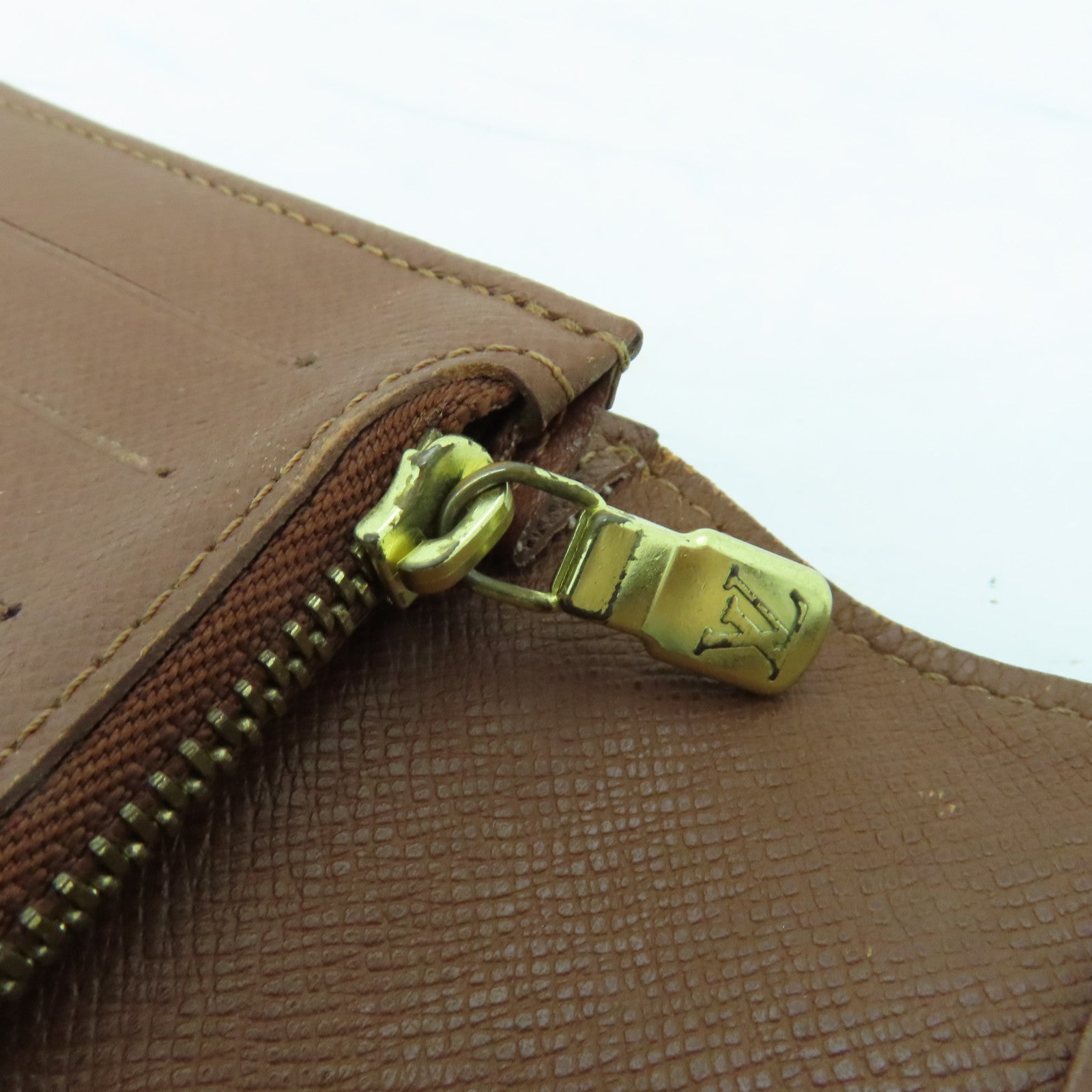 LOUIS VUITTON Monogram Long Wallet金扣長錢包棕色