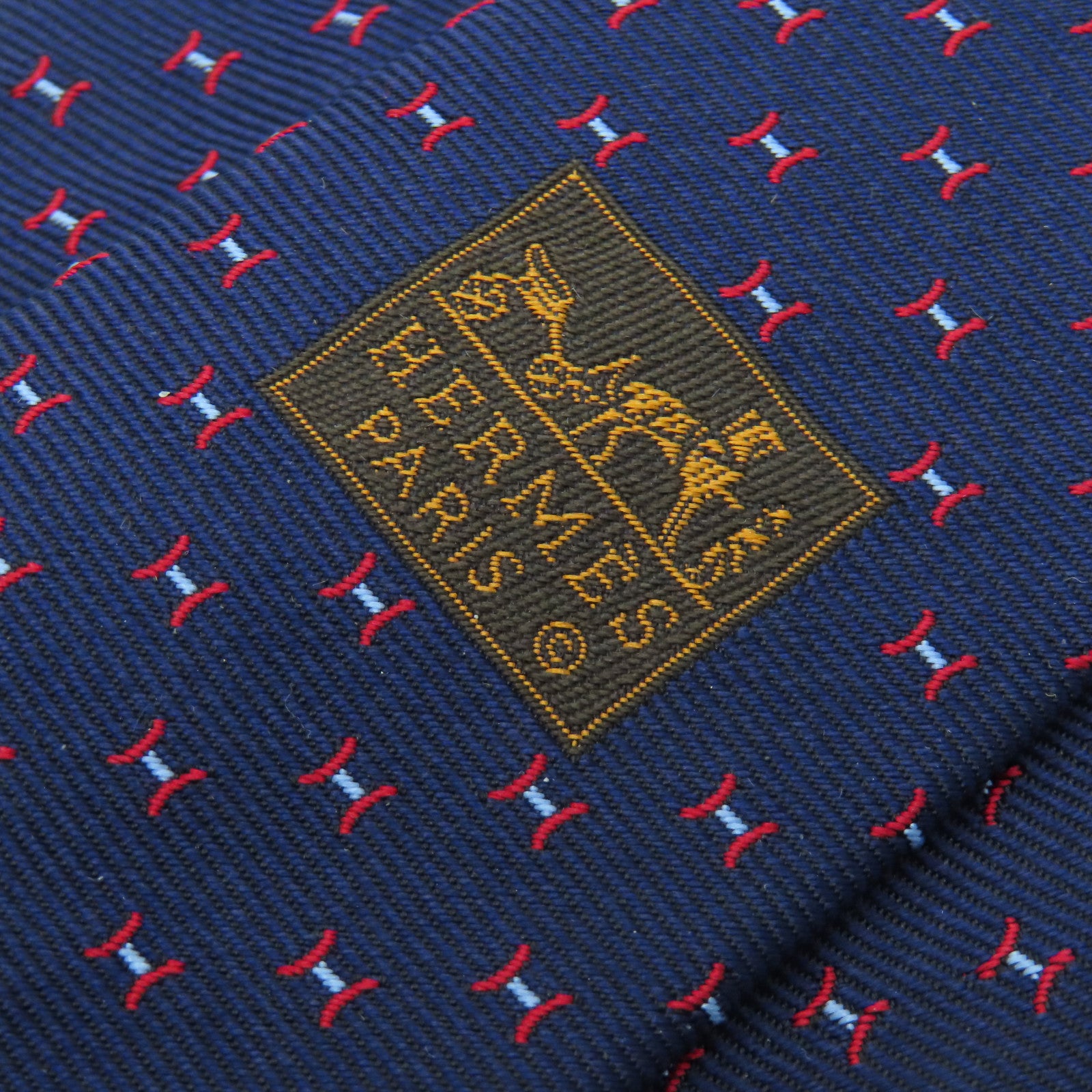 HERMES 絲質Necktie領帶藍色