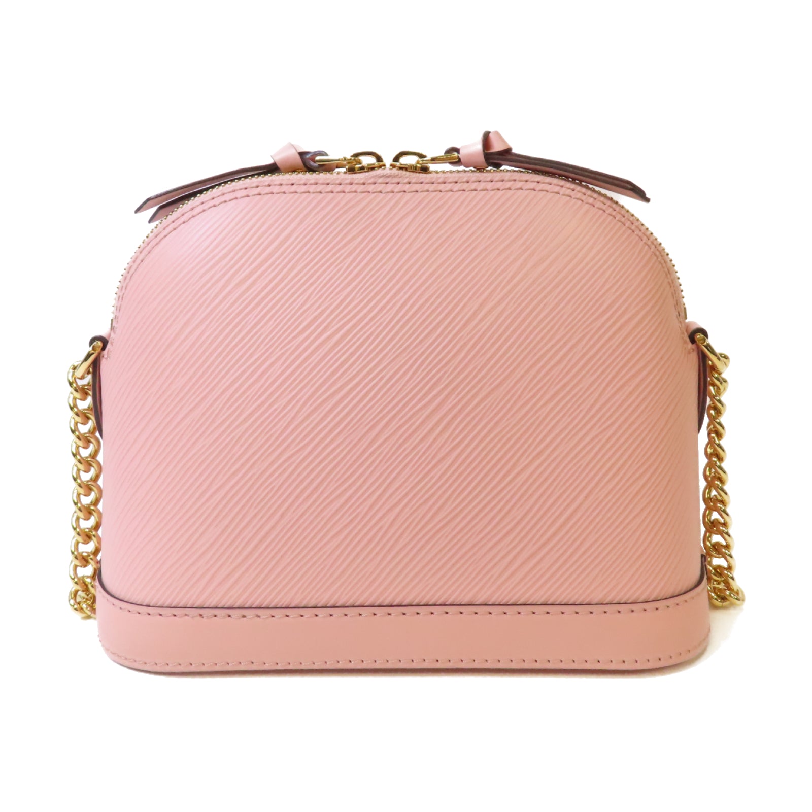 LOUIS VUITTON Epi Alma Mini Bag金扣鏈帶肩背袋粉紅色