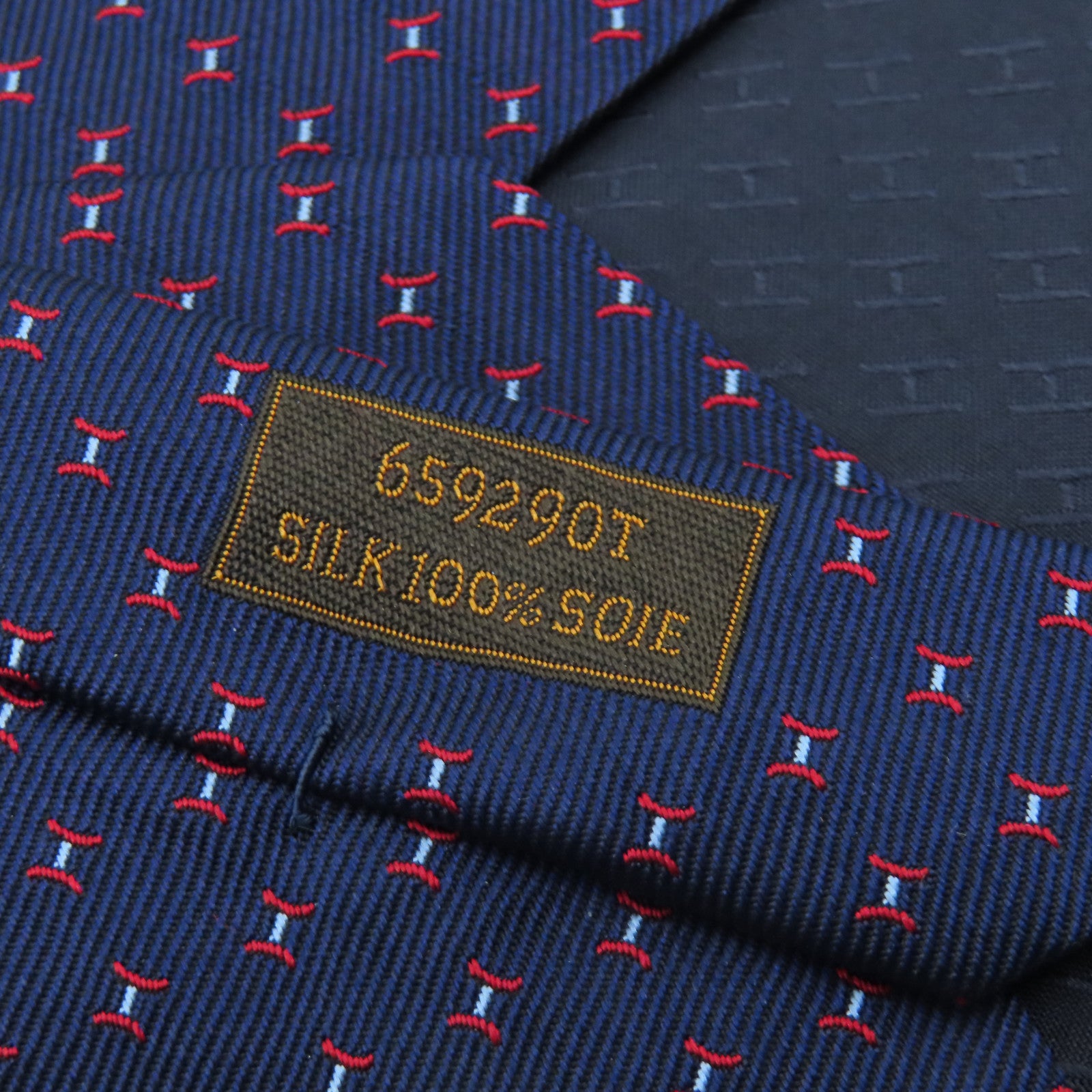 HERMES 絲質Necktie領帶藍色