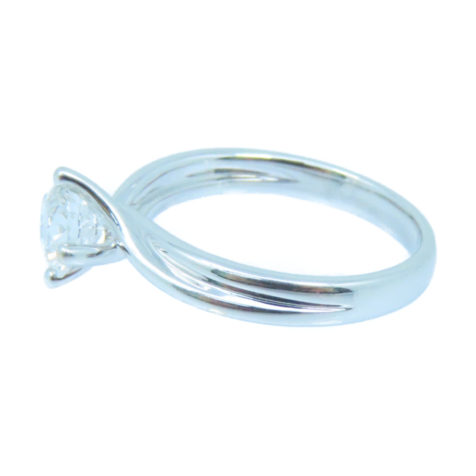 JEWELRY 18K White Gold Diamond Ring 0.74ct Diamond Ring US#5.5