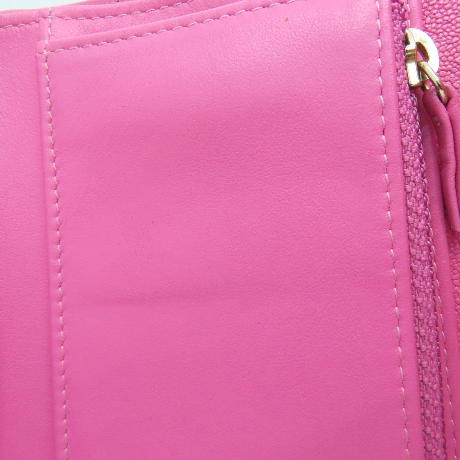CHANEL 【激减优惠】菱格Caviar皮革Boy Chanel Flap Wallet金扣钱包粉红色