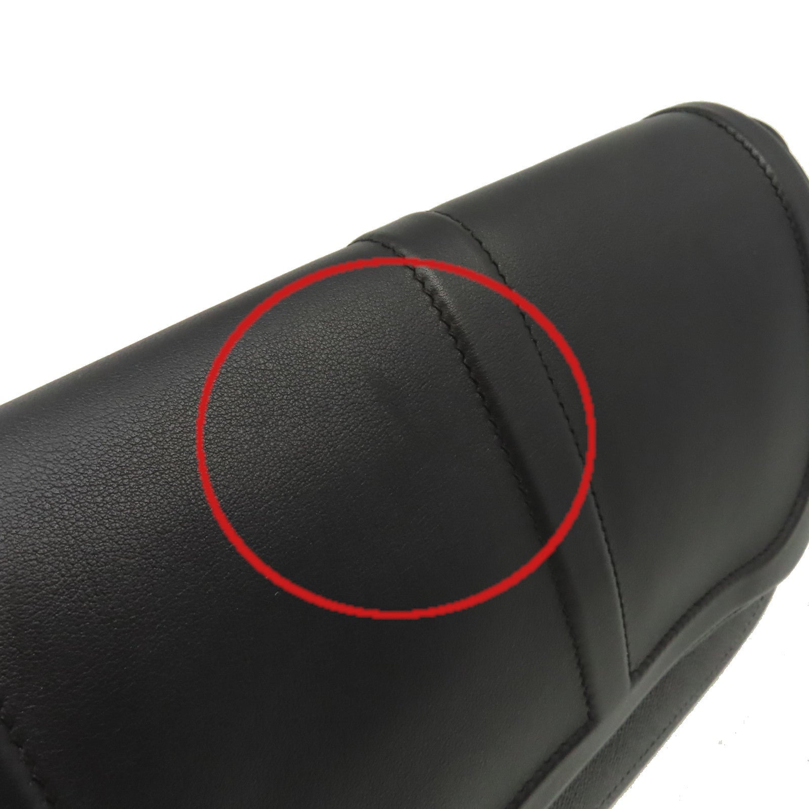 HERMES Swift皮革/Epsom皮革Harnais Shoulder Bag銀扣肩背袋黑色