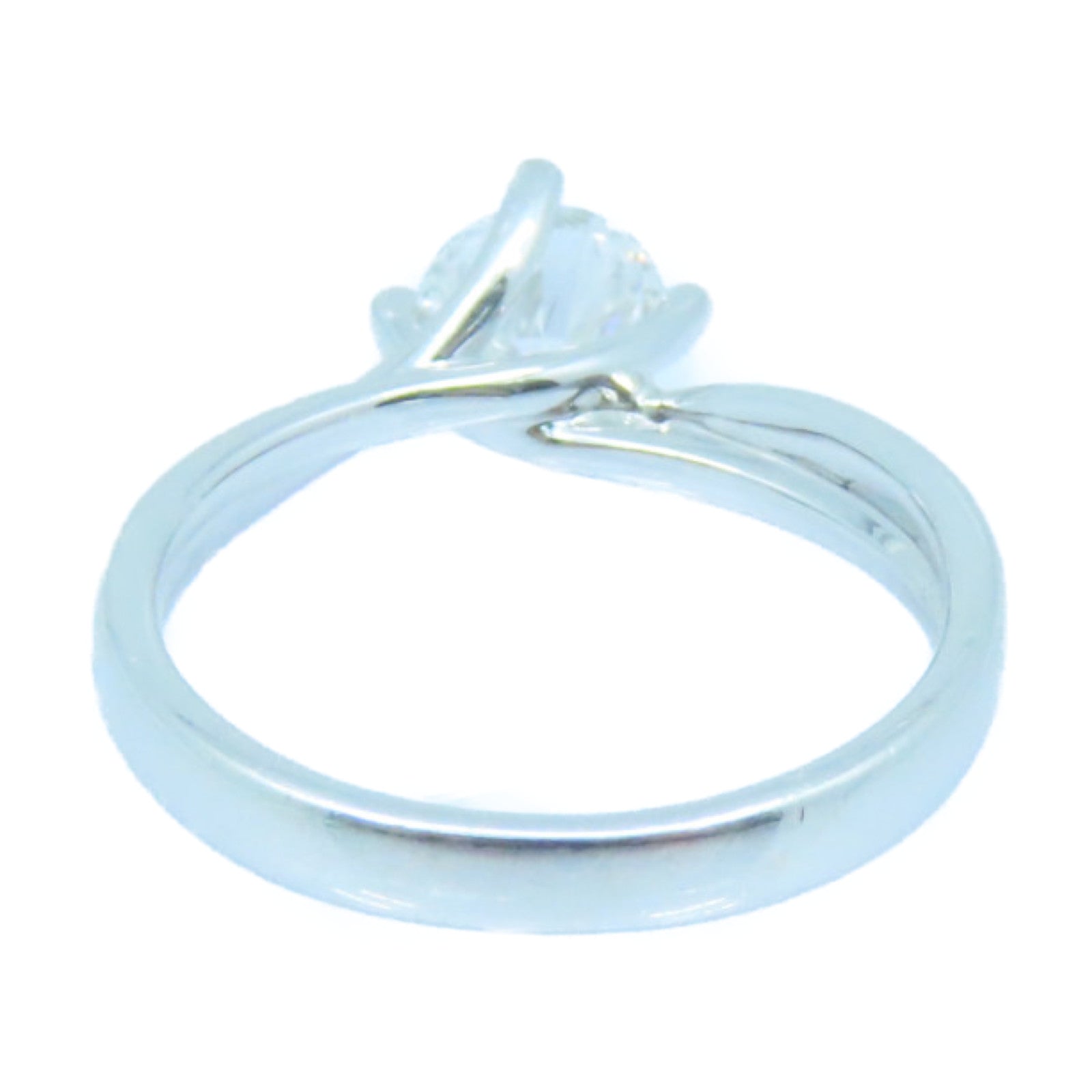 JEWELRY 18K White Gold Diamond Ring 0.74ct Diamond Ring US#5.5